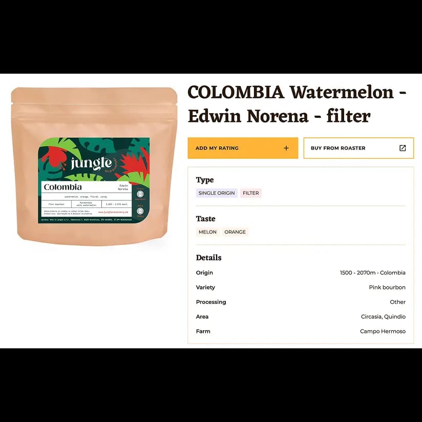 TheBeanGeek coffee details view