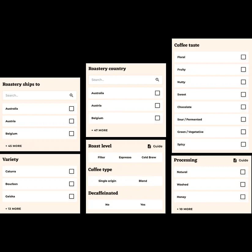 TheBeanGeek coffee discovery view