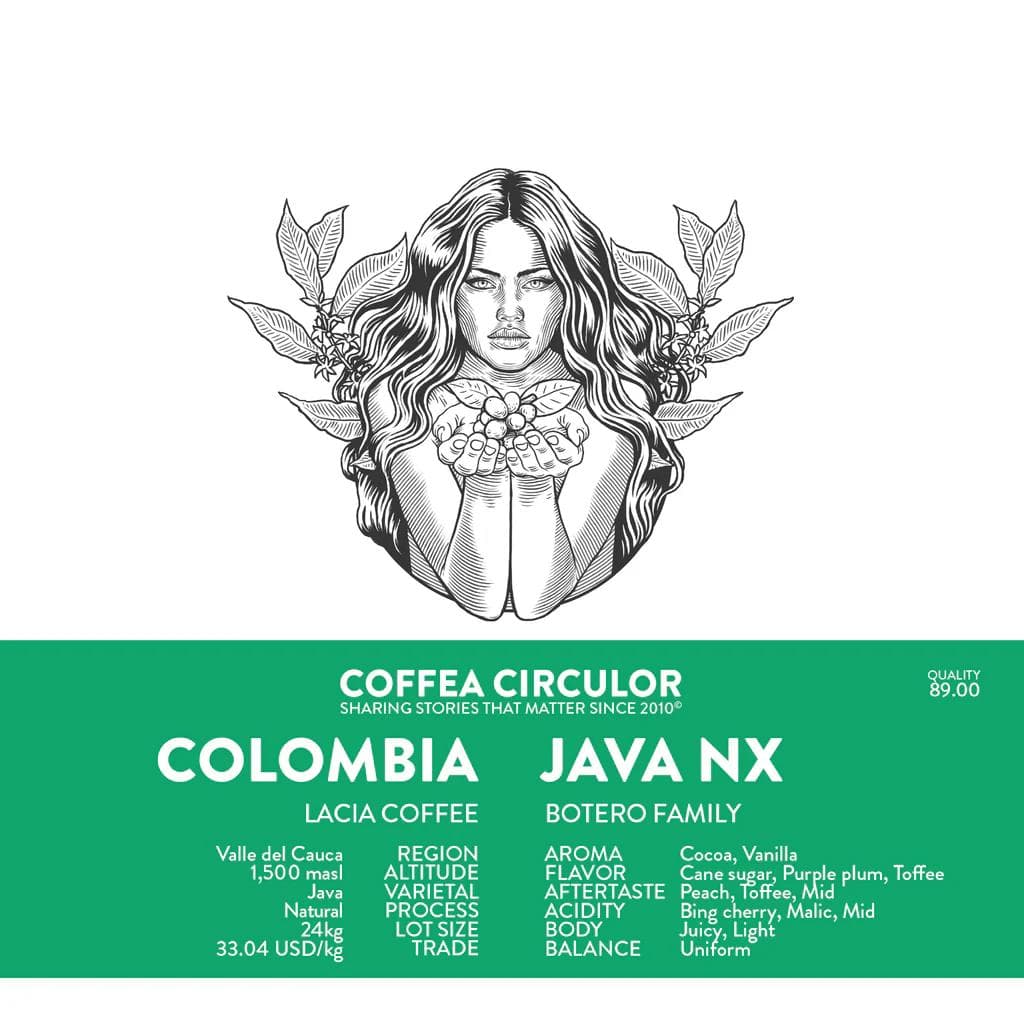 Image of COLOMBIA Lacia Java Natural NX