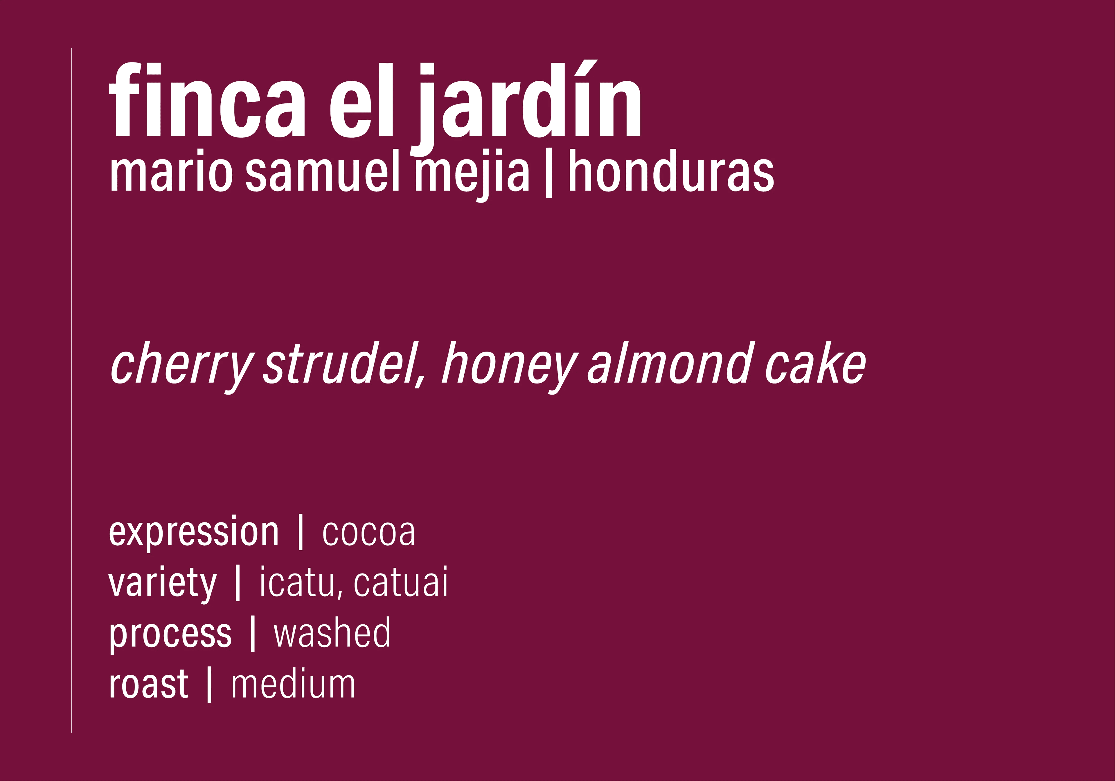 Image of Finca El Jardin - Washed Icatu and Catuai - Honduras