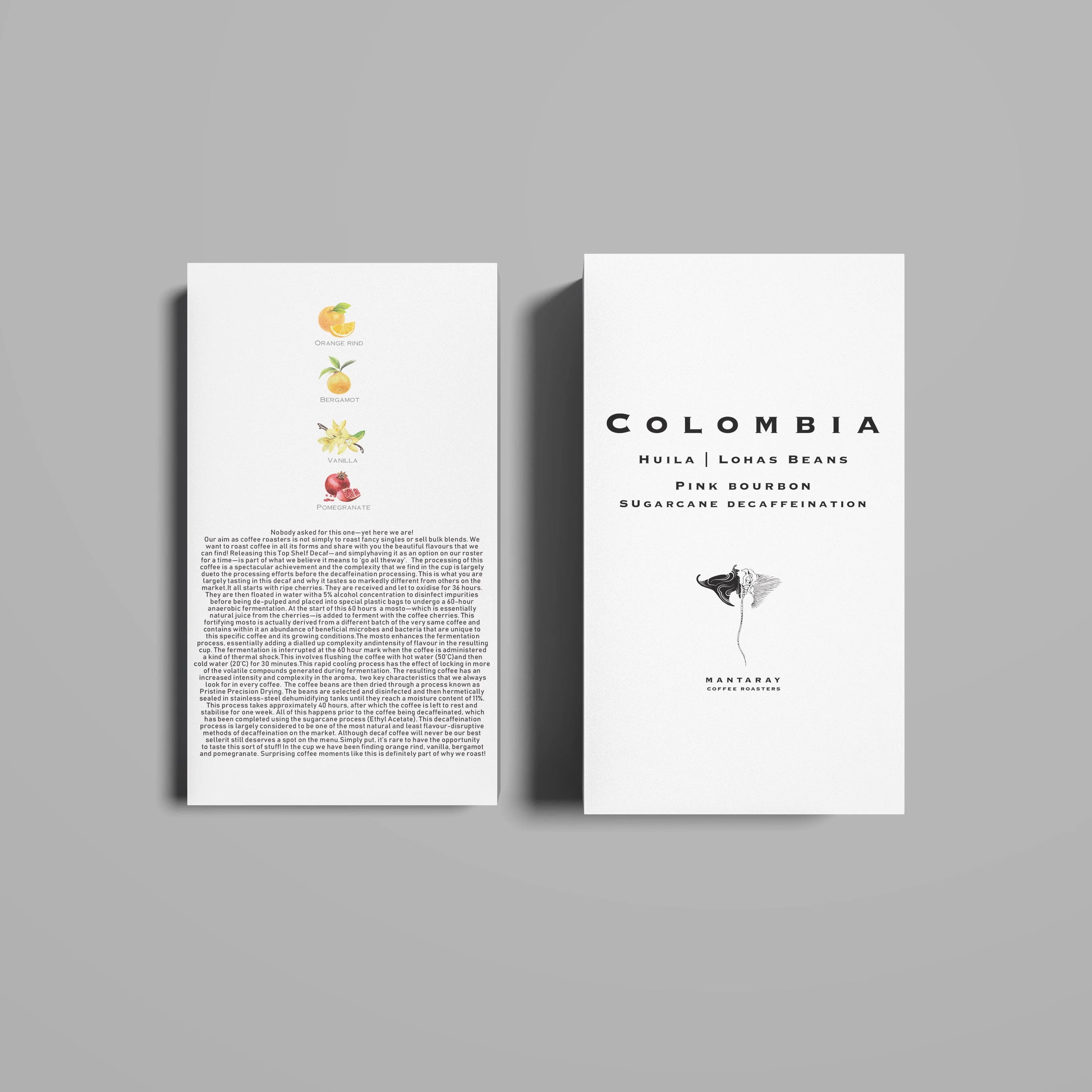 Image of Colombia Sugarcane Decaffeination | Pink Bourbon | Lohas Beans