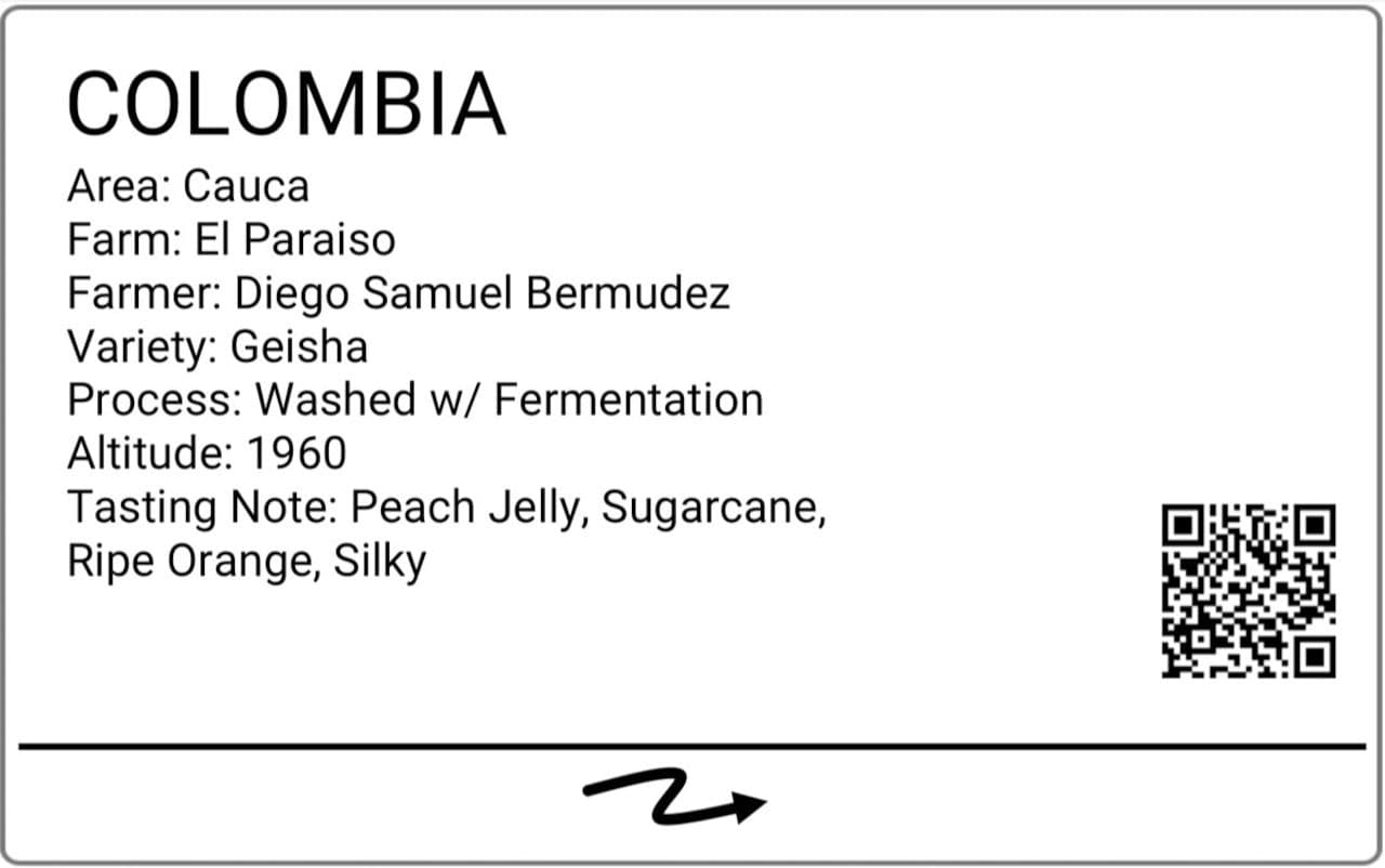 Image of Colombia El Paraiso Salma Geisha Filter