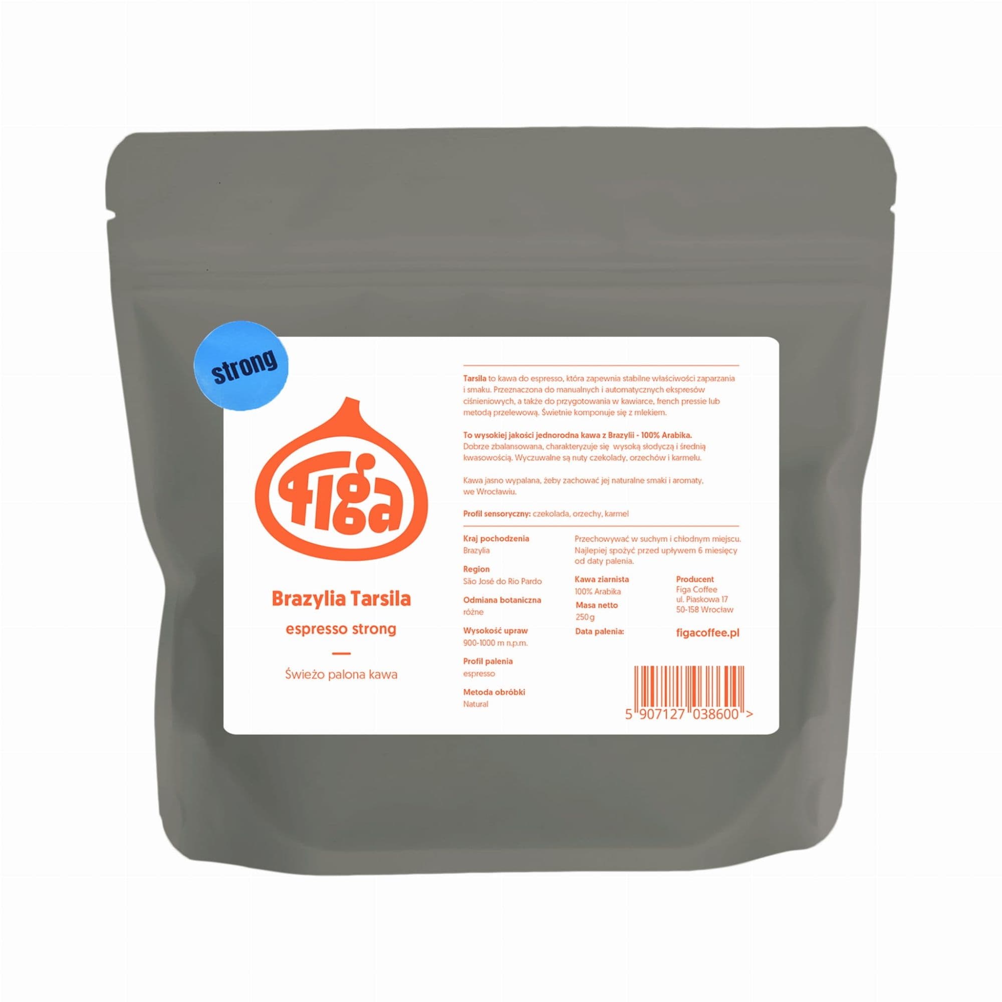 Image of Outlet Brazylia Tarsila Espresso Strong 250 G Kawa Ziarnista