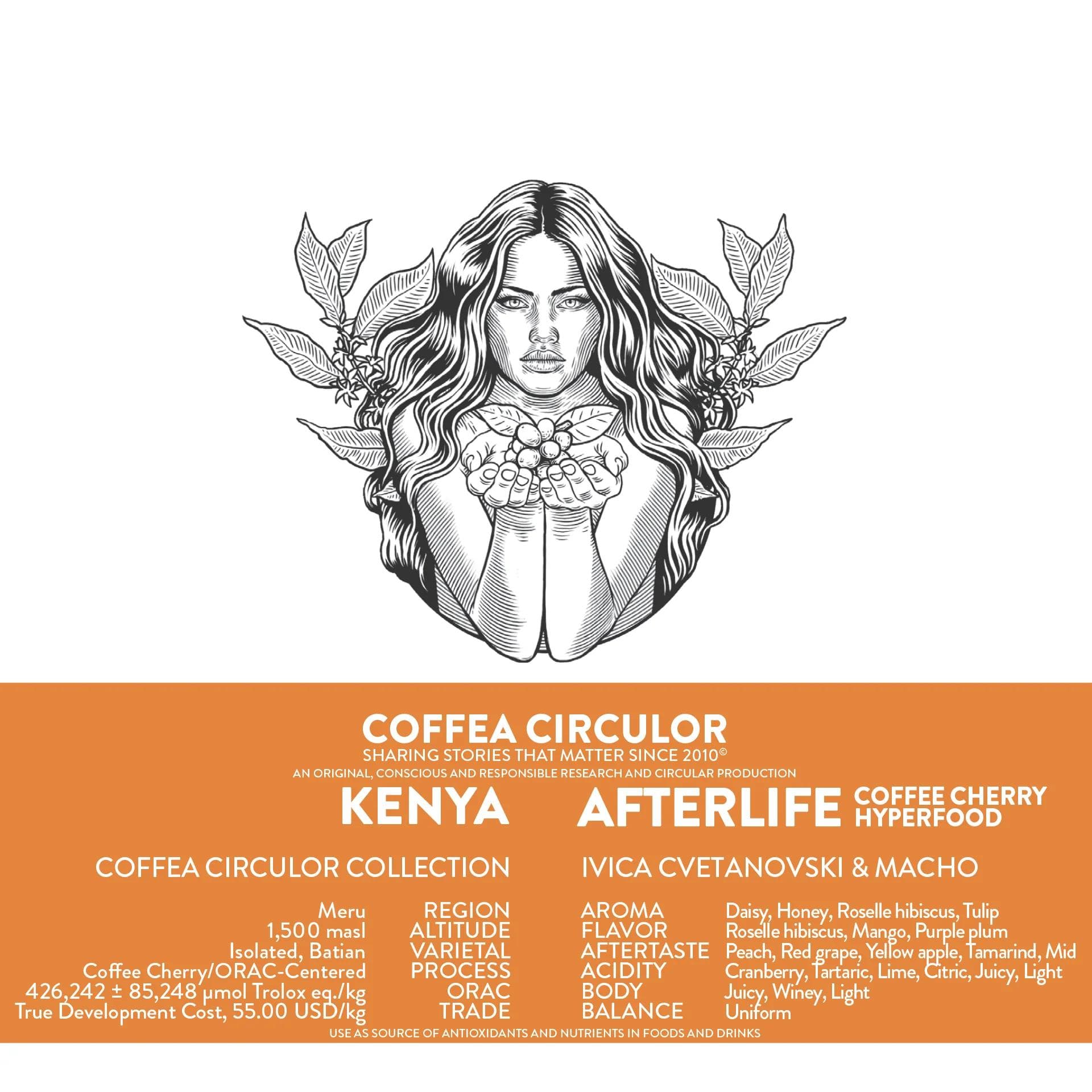 Image of Kenya Coffea Circulor Oxyco Afterlife Coffee Cherry Hyperfood