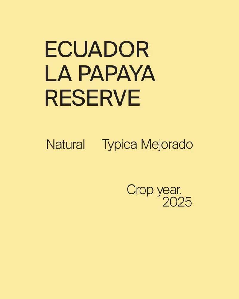Image of Ecuador La Papaya Reserve Typica Mejorado Natural RM371