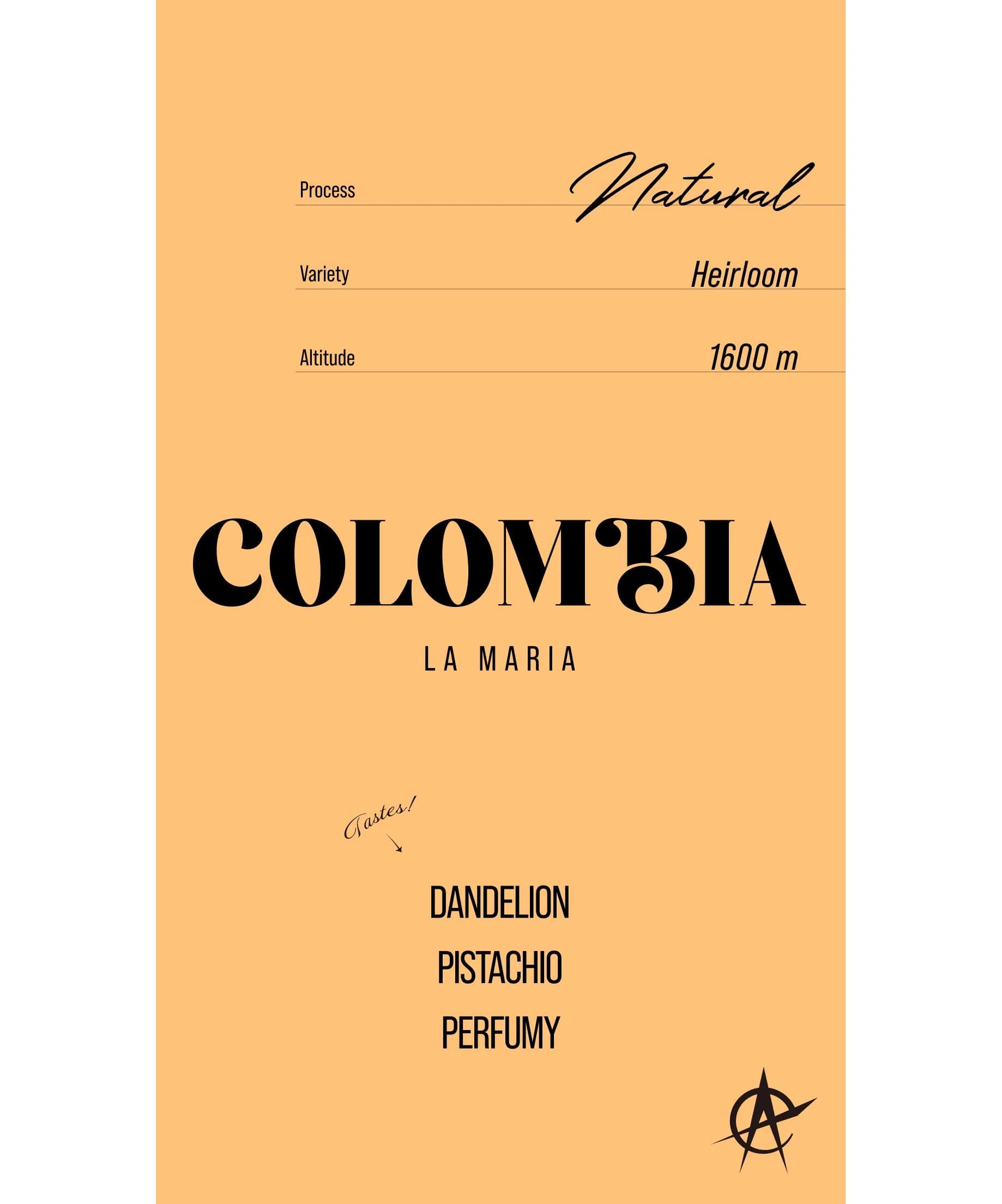 Image of Colombia La Maria, Heirloom - Natural