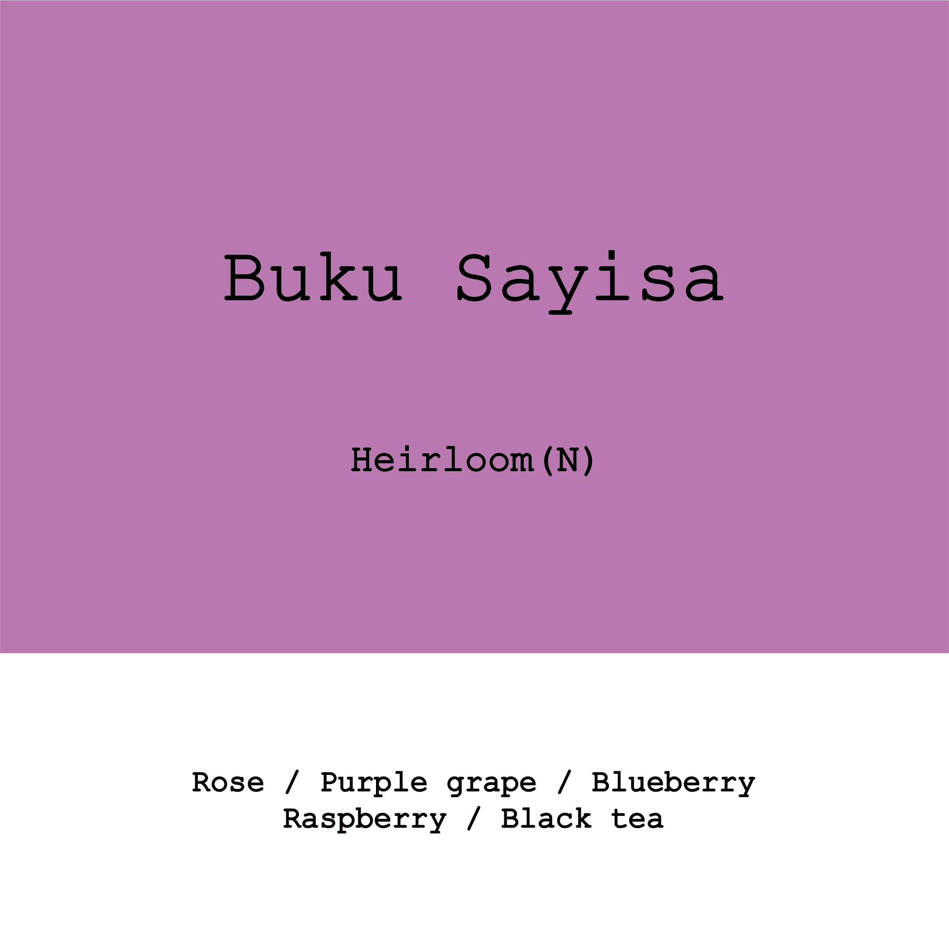 Image of Ethiopia Buku Sayisa Heirloom Natural