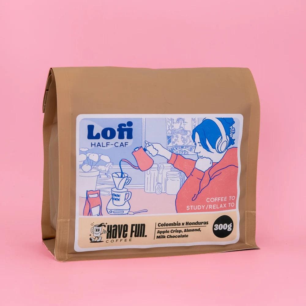 Image of lofi half-caf, coffee to study / relax to