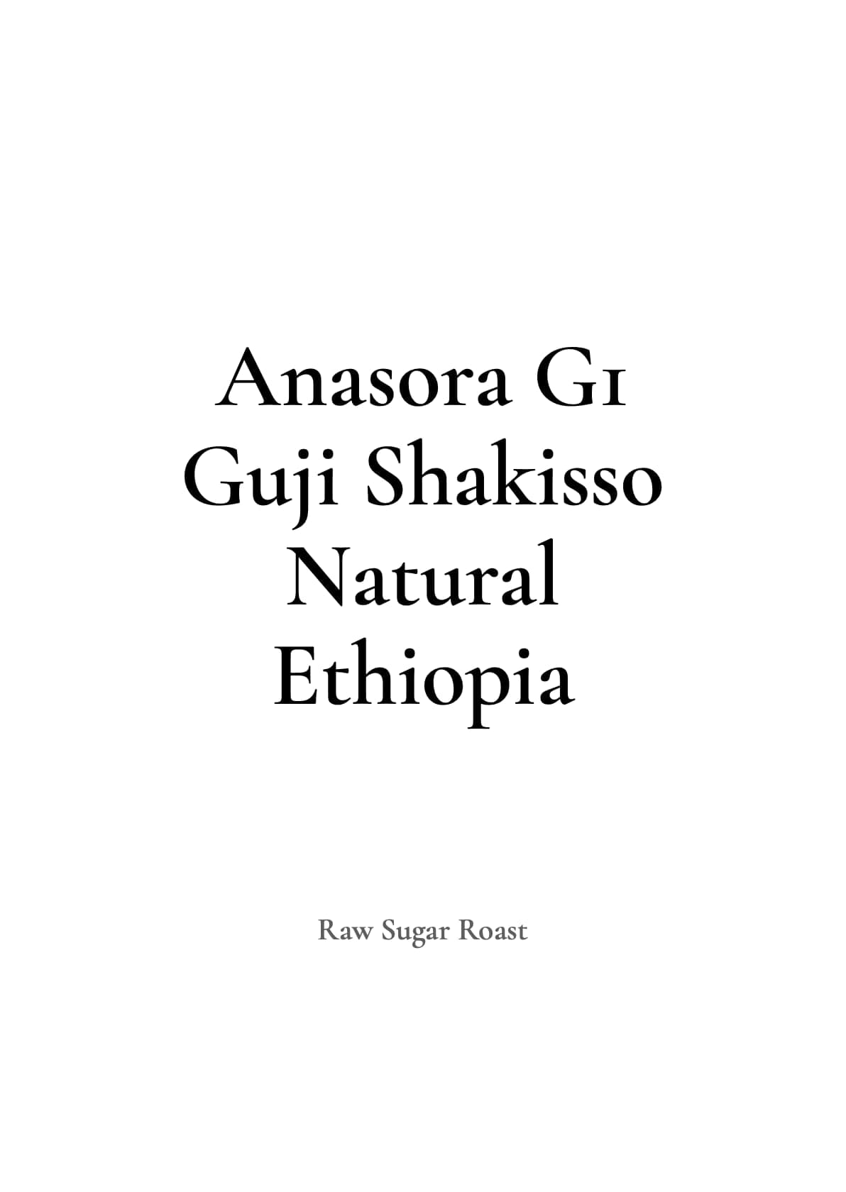 Image of Ethiopia Anasora G1