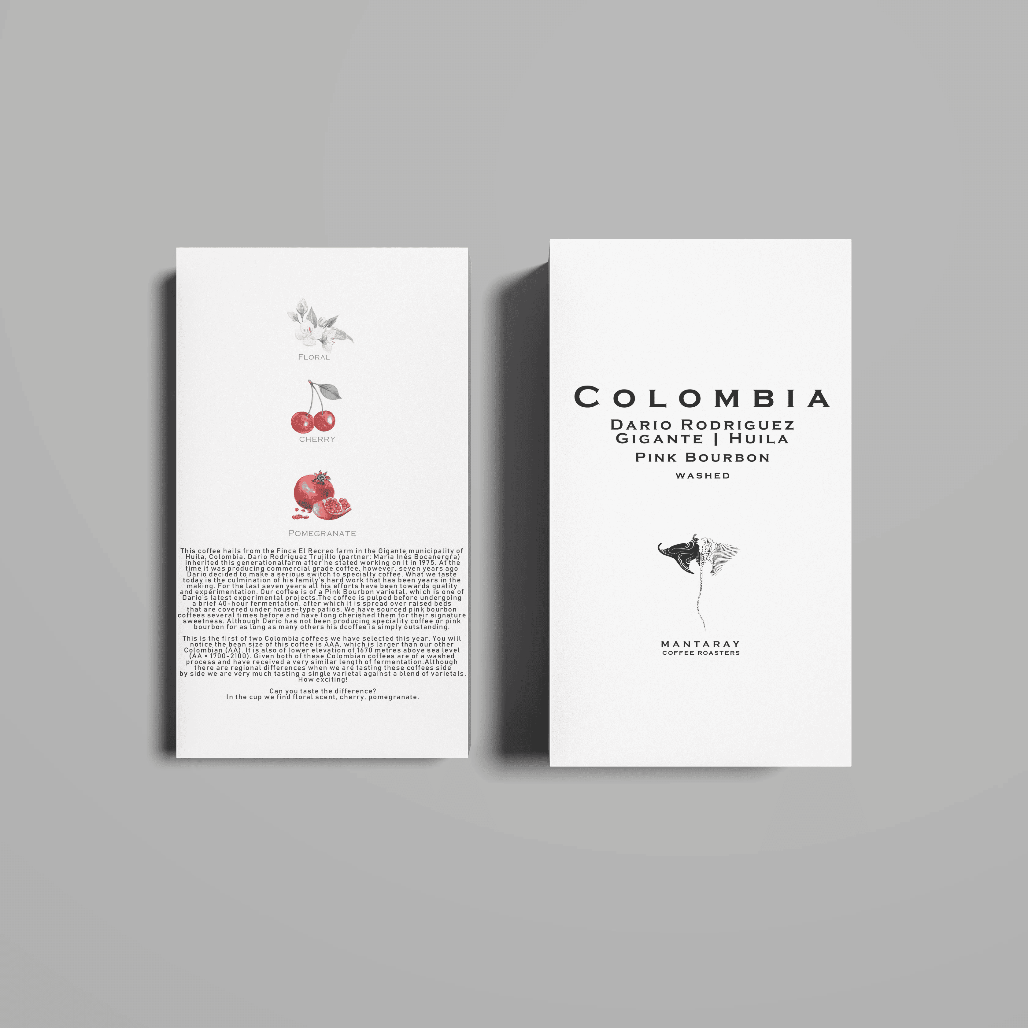 Image of Colombia Dario Rodriguez Gigante Huila pink bourbon washed Single Origin Filter