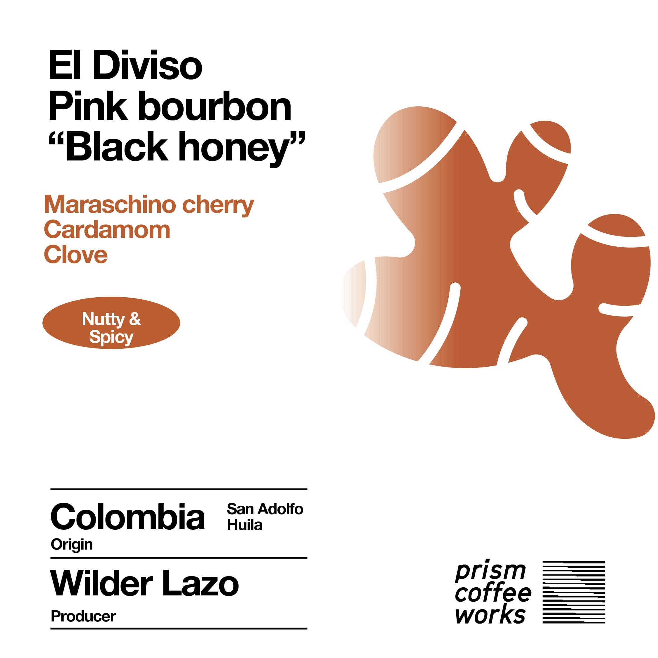 Image of 004 El Diviso Black Honey Pink Bourbon Colombia finca El Diviso Pink Bourbon Black honey Anaerobic Natural