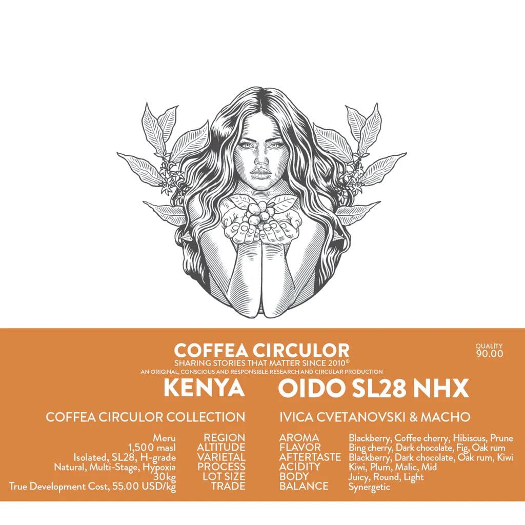 Image of KENYA Coffea Circulor Oido Isolated SL28 Natural Multi-Stage Hypoxia NHX