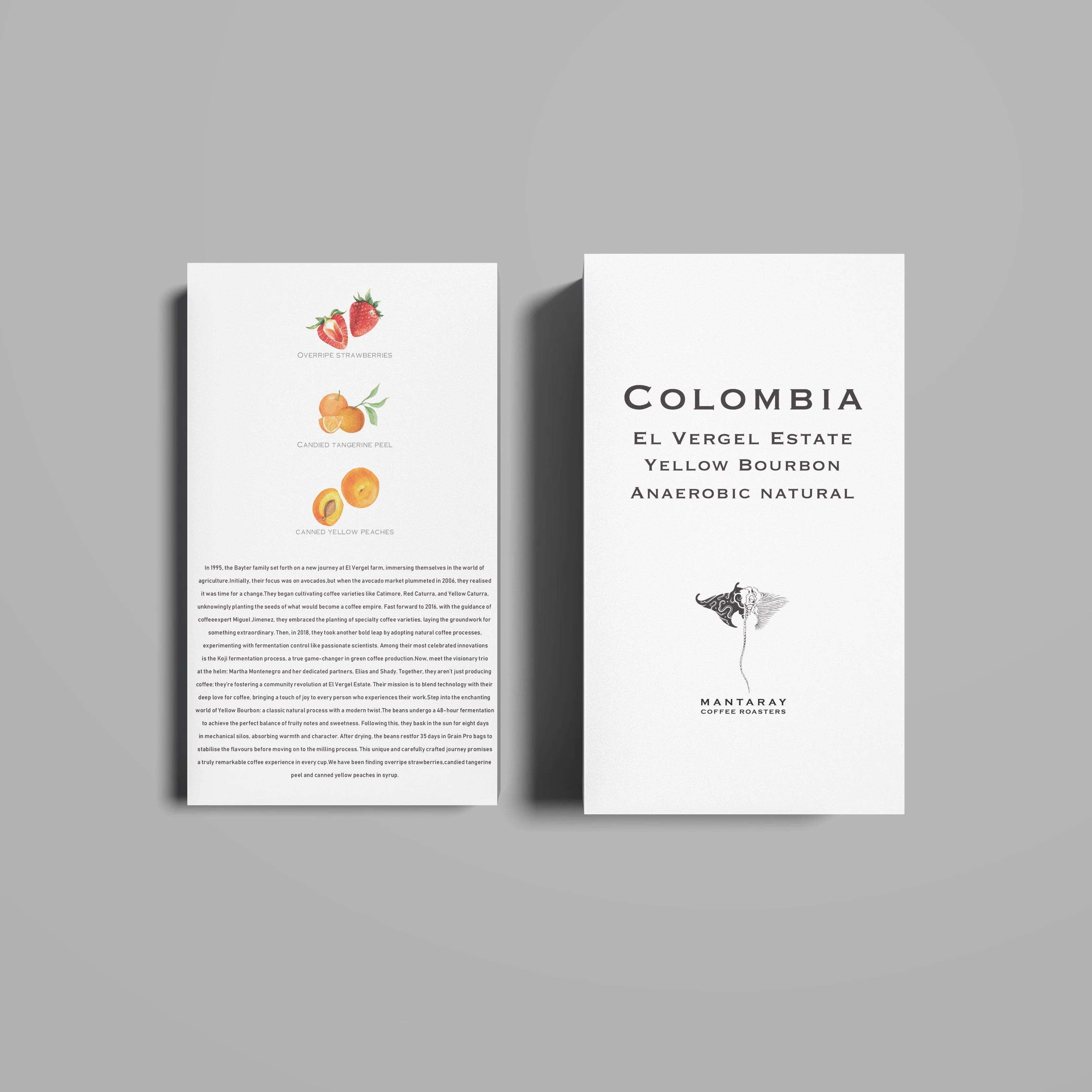 Image of Colombia El Vergel Estate Yellow Bourbon | Anaerobic natural