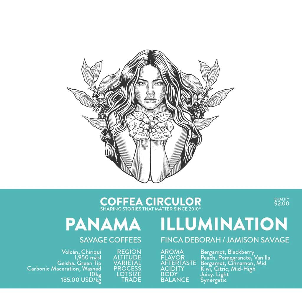 Image of PANAMA Savage Coffees Finca Deborah Illumination Geisha Carbonic Maceration Washed