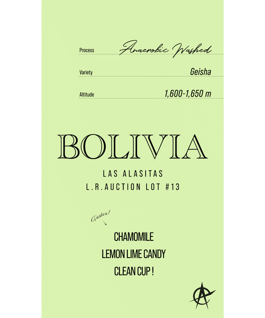 Image of Bolivia Las Alasitas LRAuction Lot 13 Geisha - Anaerobic Washed