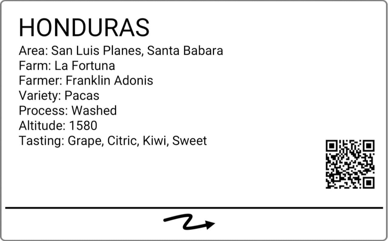 Image of Honduras La Fortuna Washed Filter