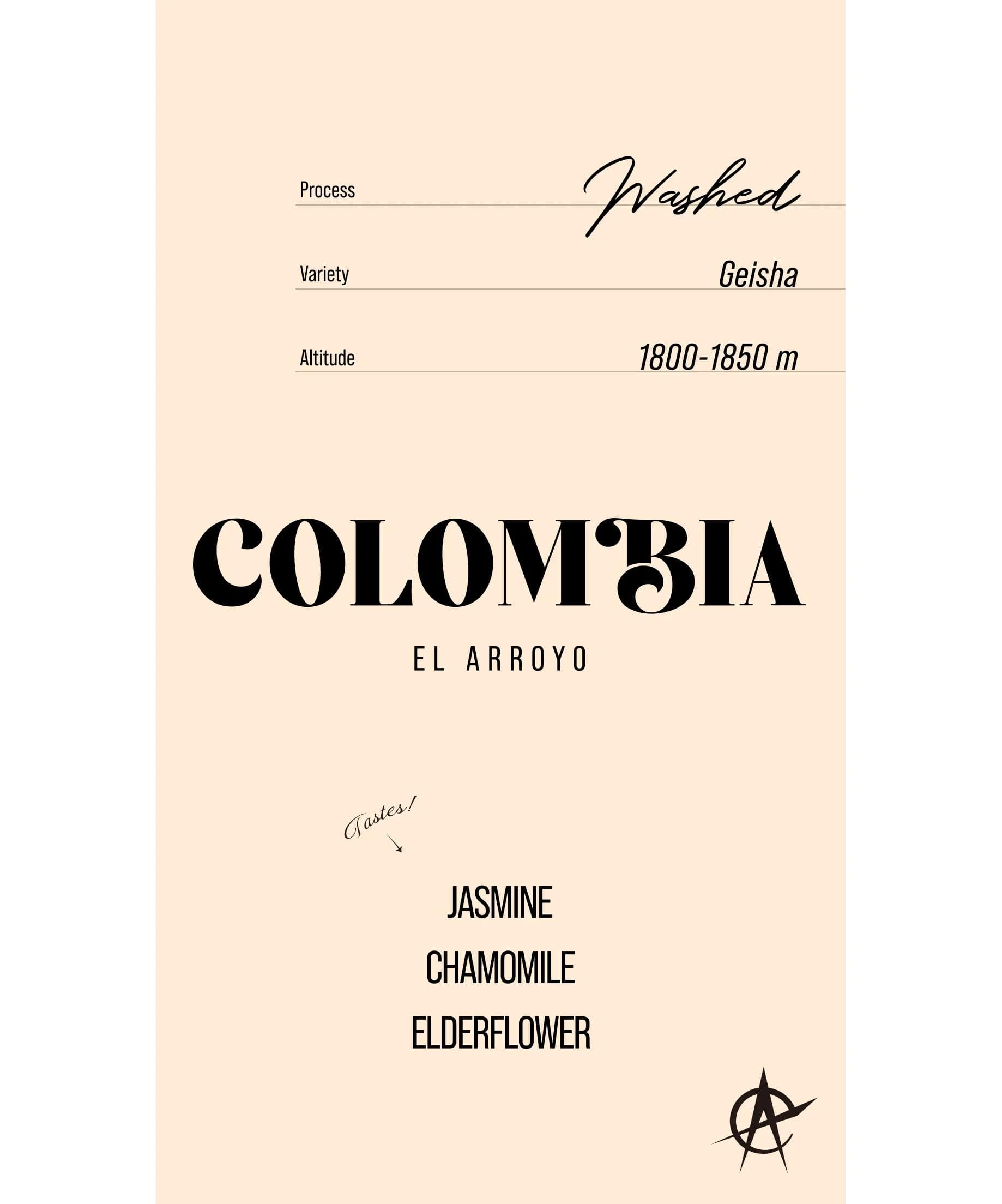 Image of Colombia El Arroyo, Geisha - Washed