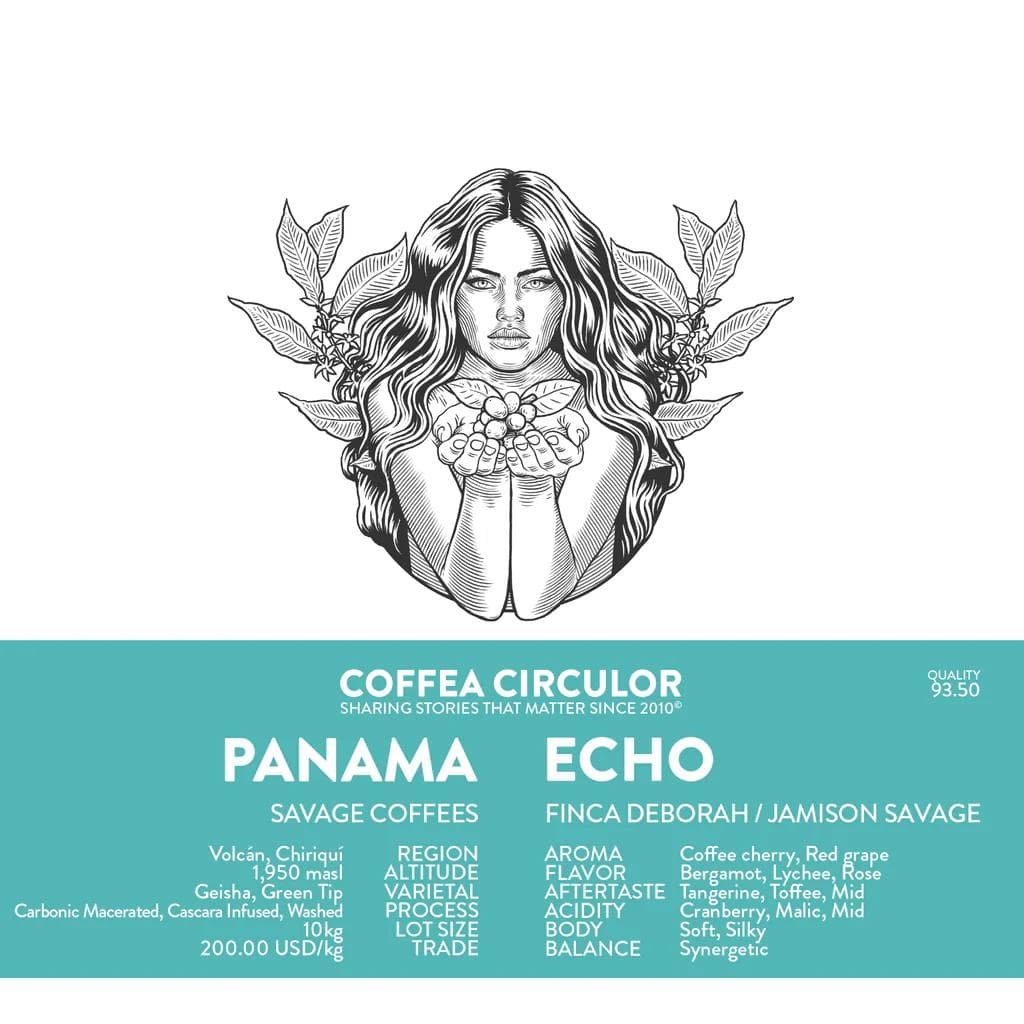 Image of PANAMA Savage Coffees Finca Deborah Echo Geisha Carbonic Macerated Cascara Infused Washed
