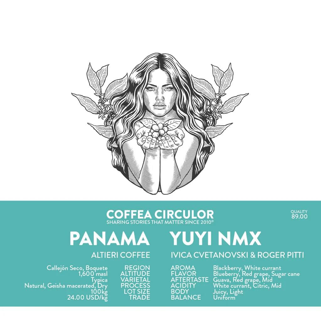 Image of PANAMA Altieri & Coffea Circulor Yuyi Typica Natural Geisha Macerated NMX