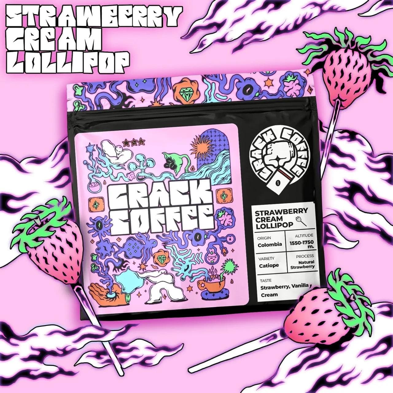 Image of Strawberry Cream Lollipop - Colombia