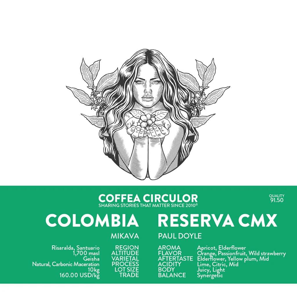 Image of COLOMBIA Mikava Reserva /10202 Geisha Carbonic Maceration CMX