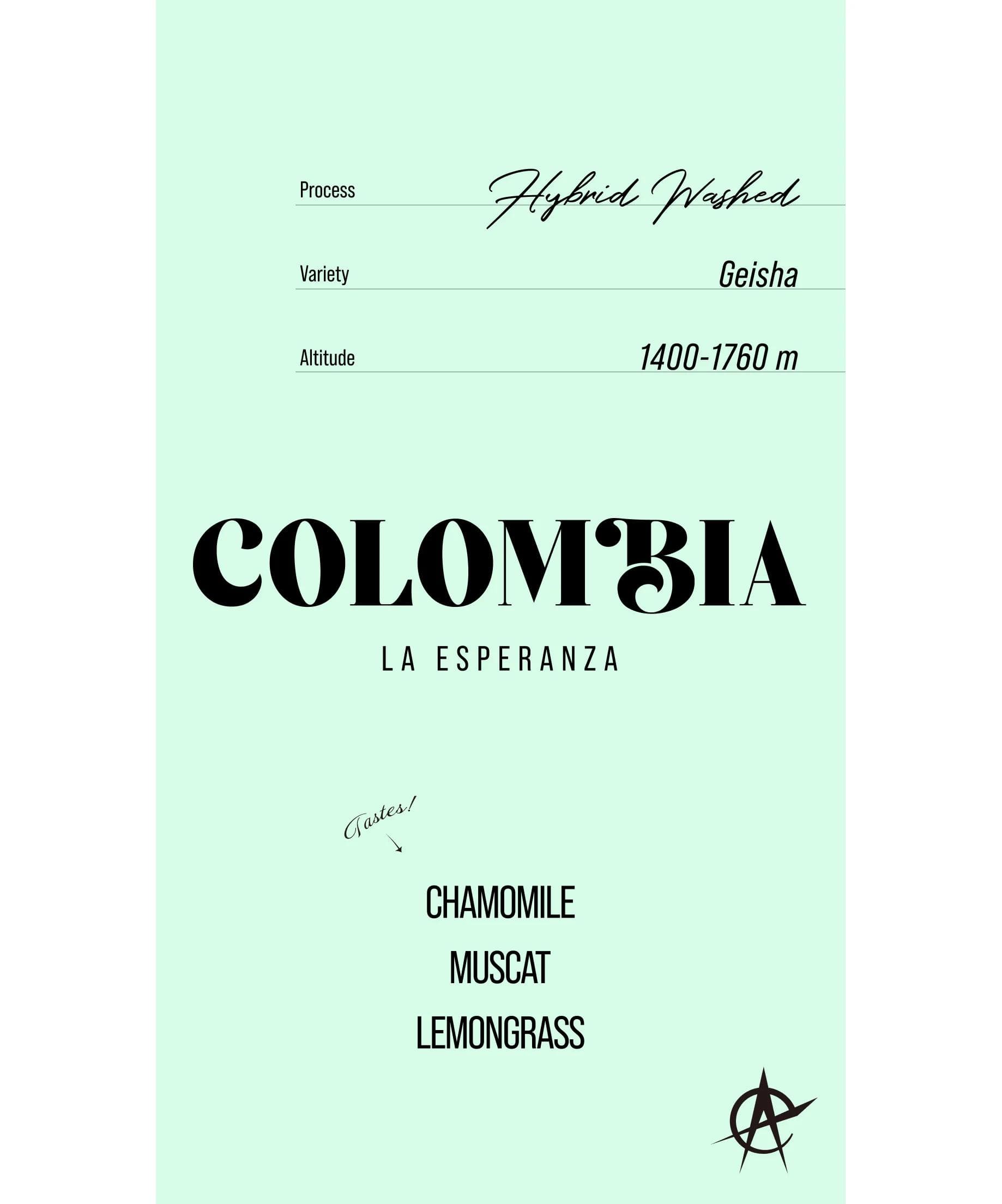 Image of Colombia La Esperanza, Geisha - Hybrid Washed