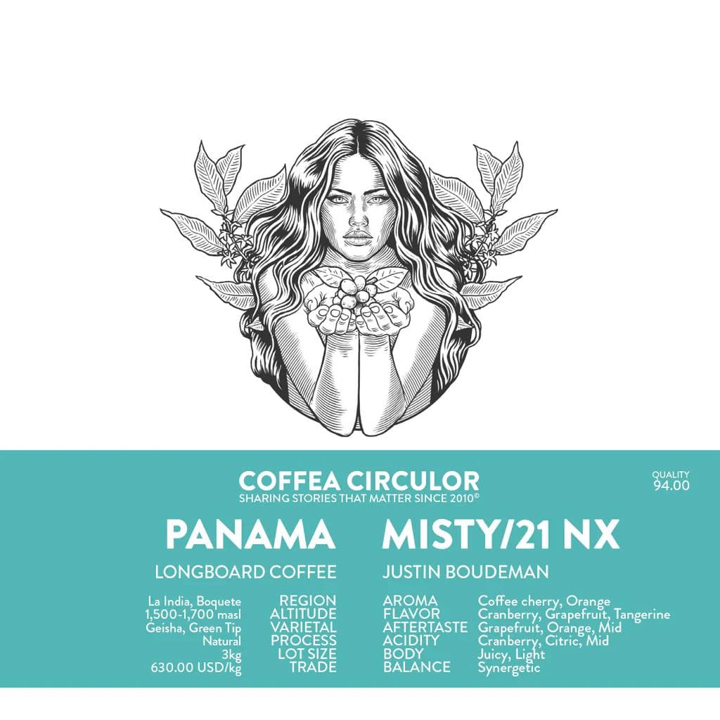 Image of PANAMA Longboard Geisha Misty Mountain /21 Natural NX