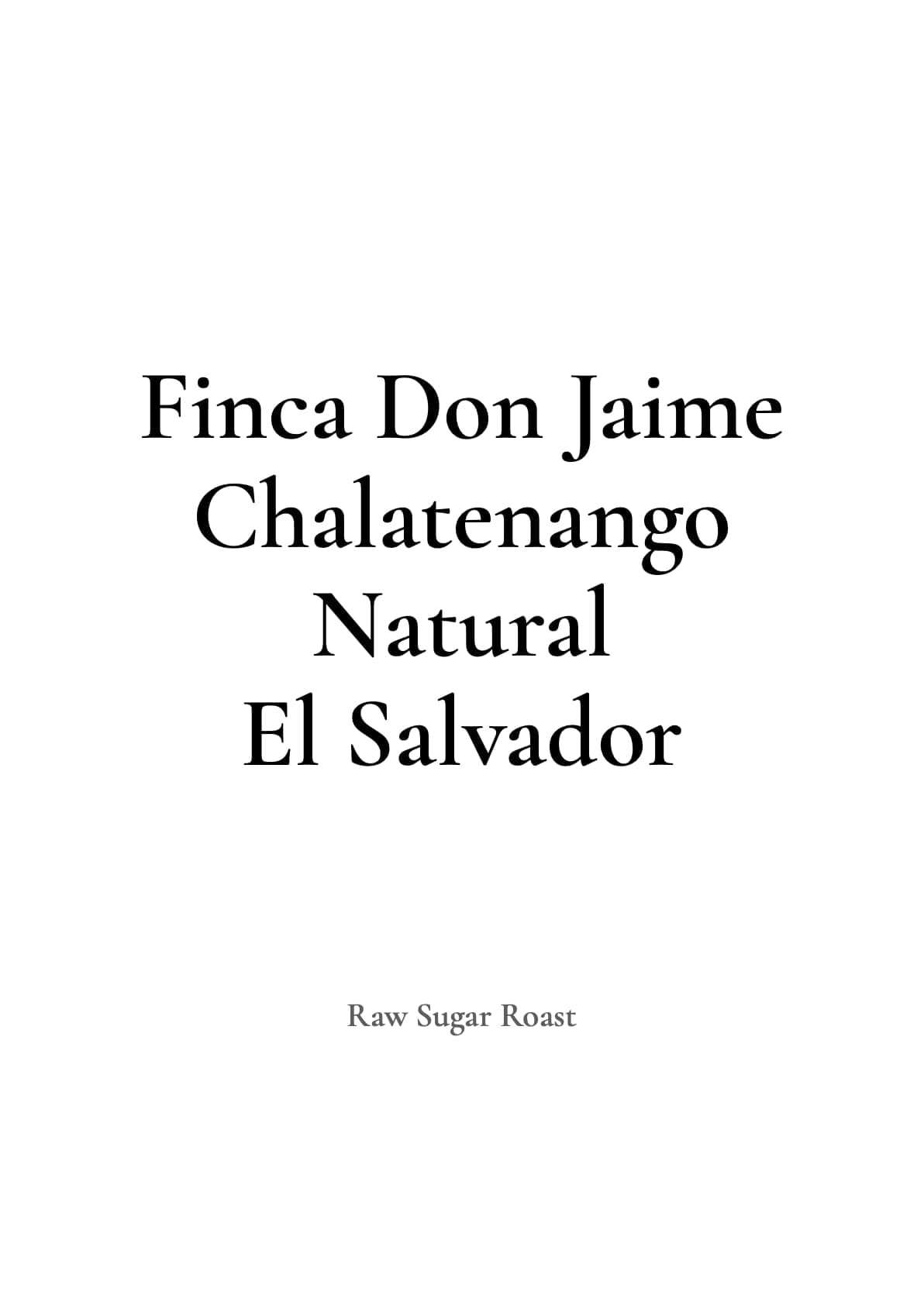 Image of El Salvador | Finca Don Jaime