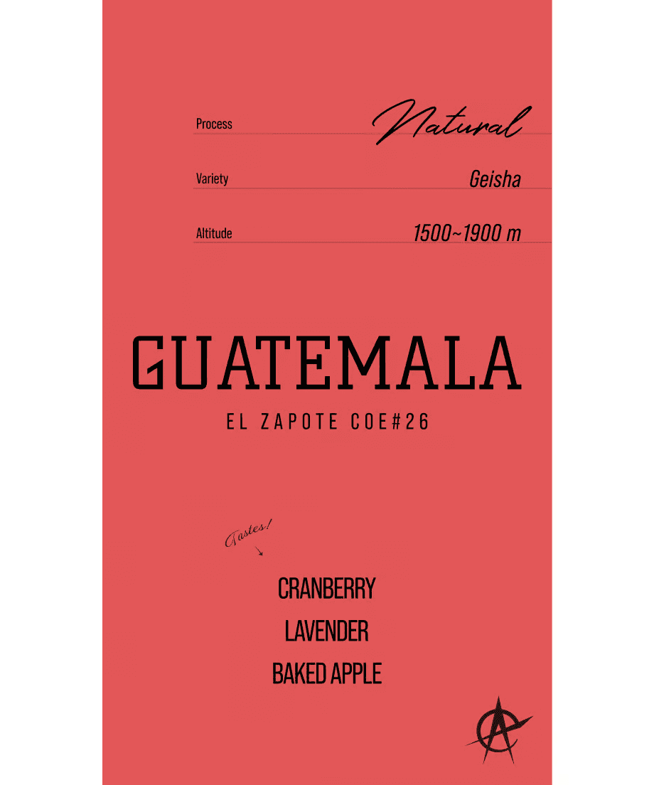 Image of Guatemala El Zapote COE#26, Geisha - Natural