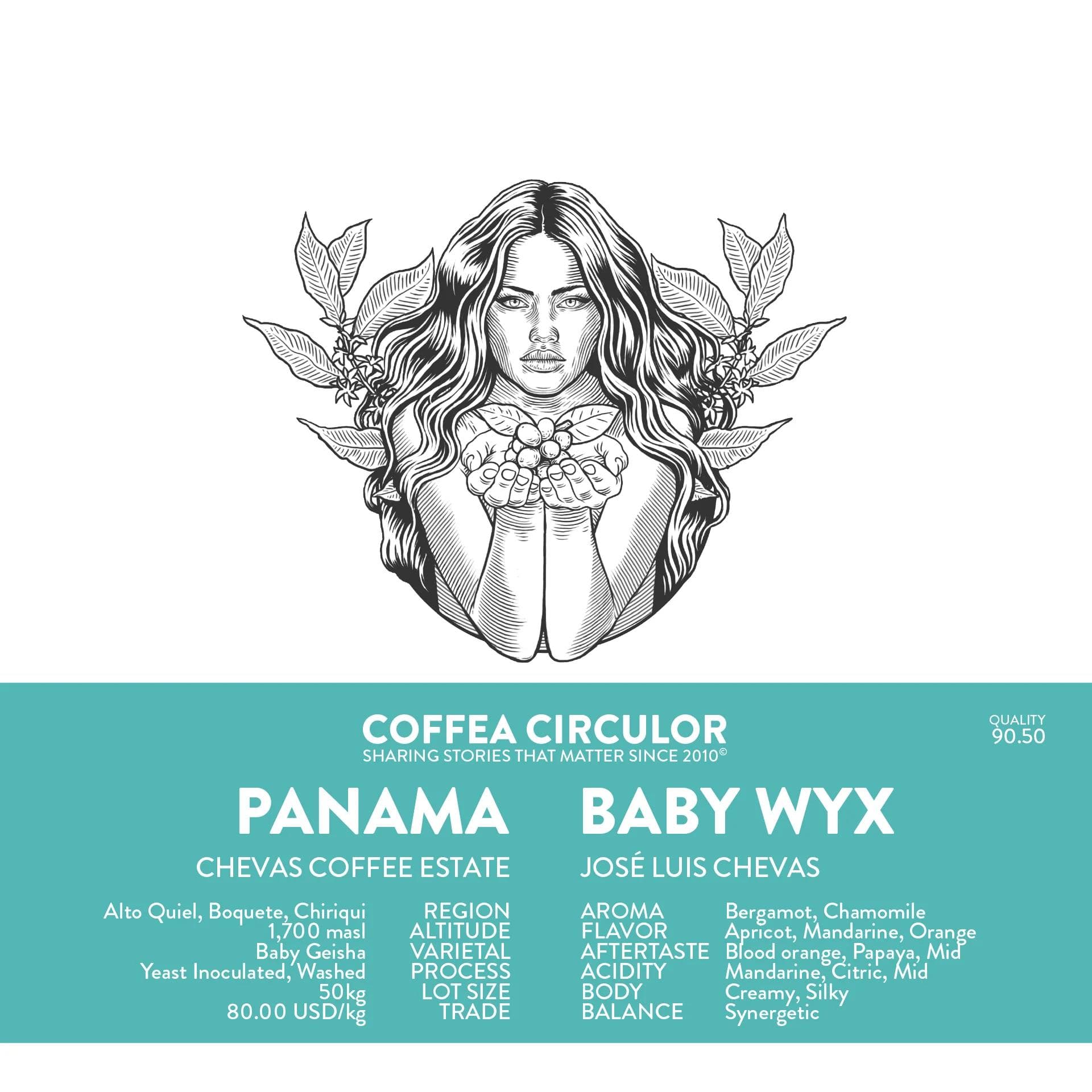 Image of Panama Chevas Baby Geisha Washed Yeast Inoculation WYX