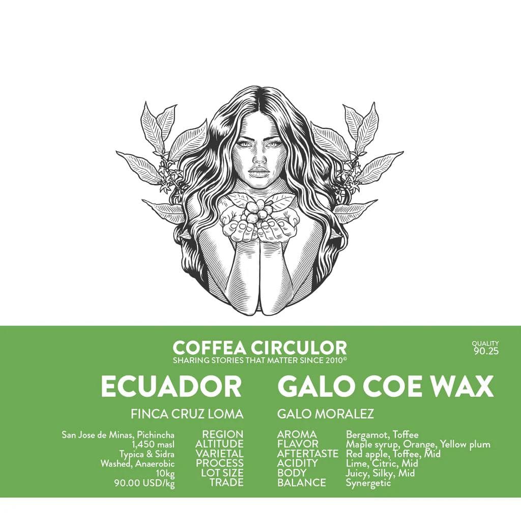 Image of ECUADOR Finca Cruz Loma Galo CoE WAX