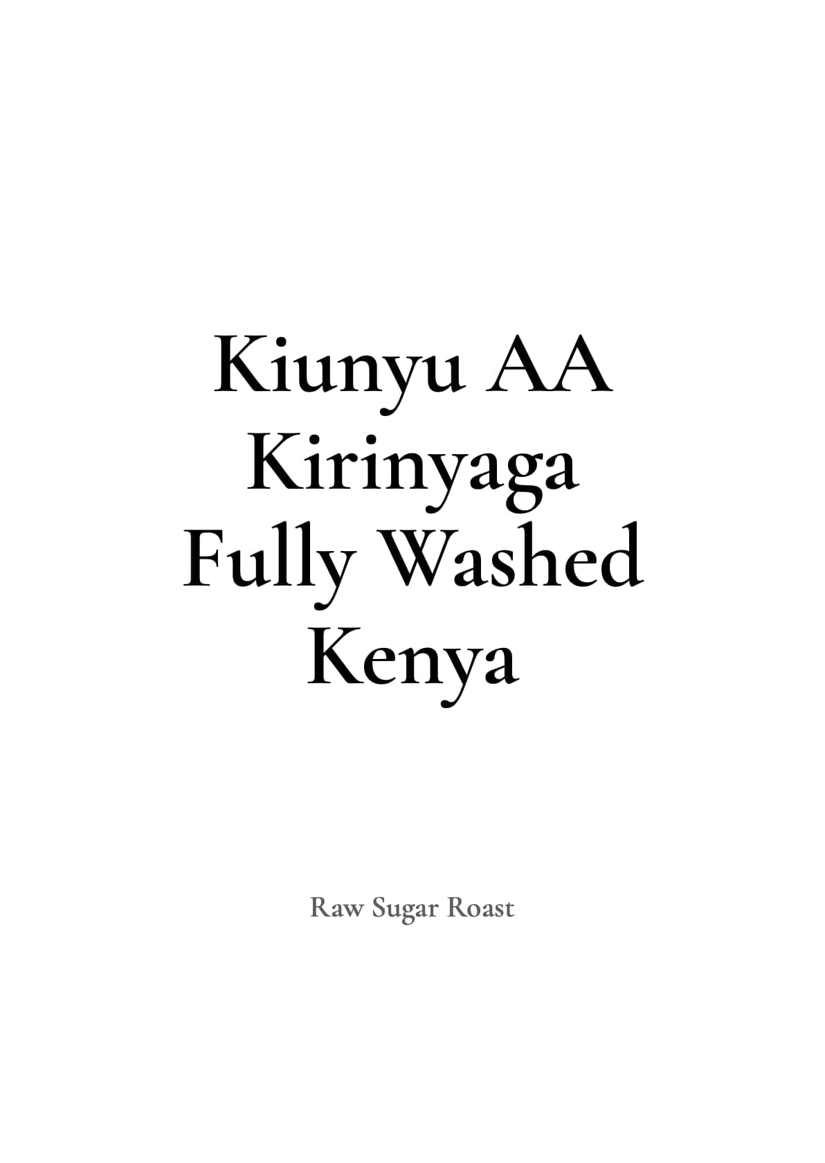 Image of Kenya Kiunyu AA