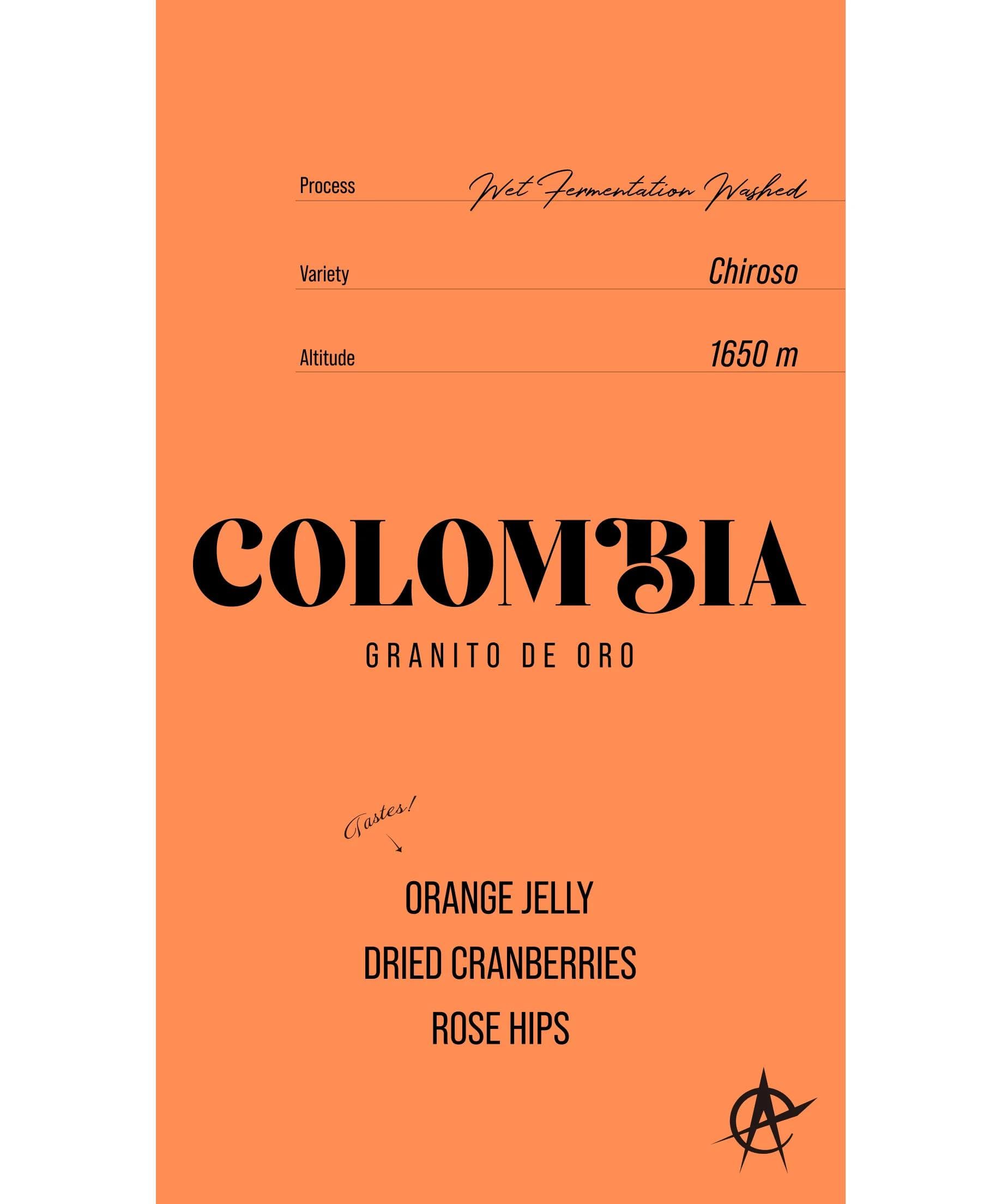 Image of Colombia Granito de oro, Chiroso - 168h Wet Fermentation Washed