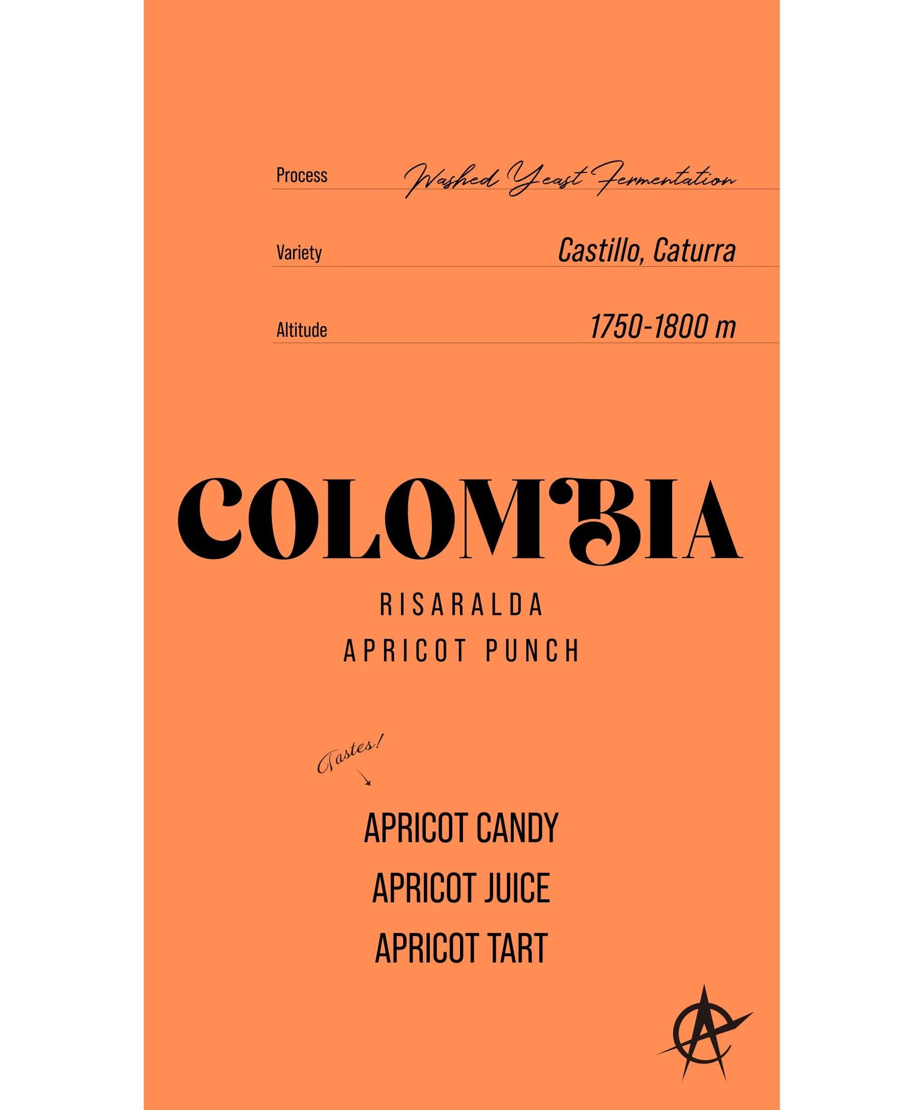Image of Colombia Risaralda Apricot Punch Castillo Caturra - Washed Yeast Fermentation