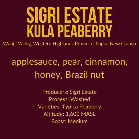 Image of Sigri Estate Kula Peaberry Papua New Guinea