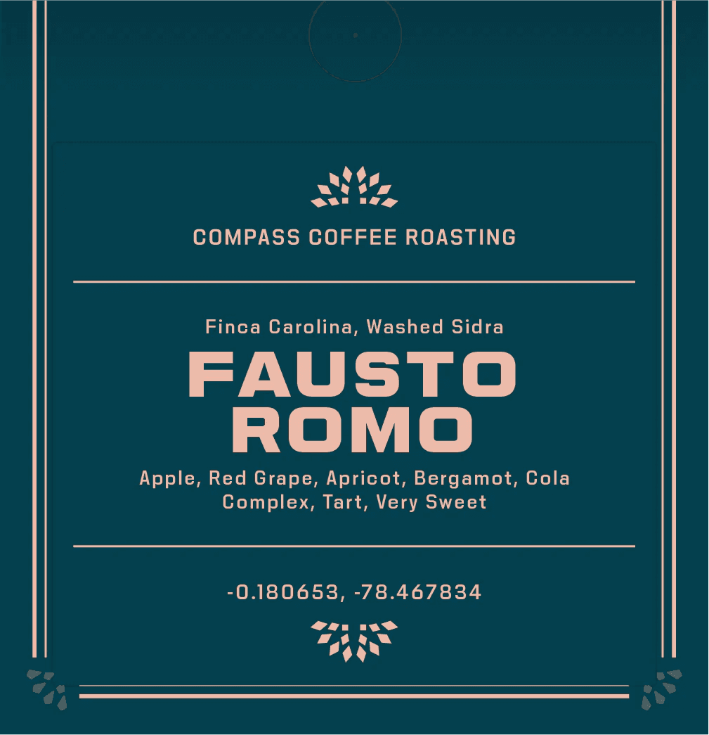 Image of Fausto Romo Finca Carolina Washed Sidra