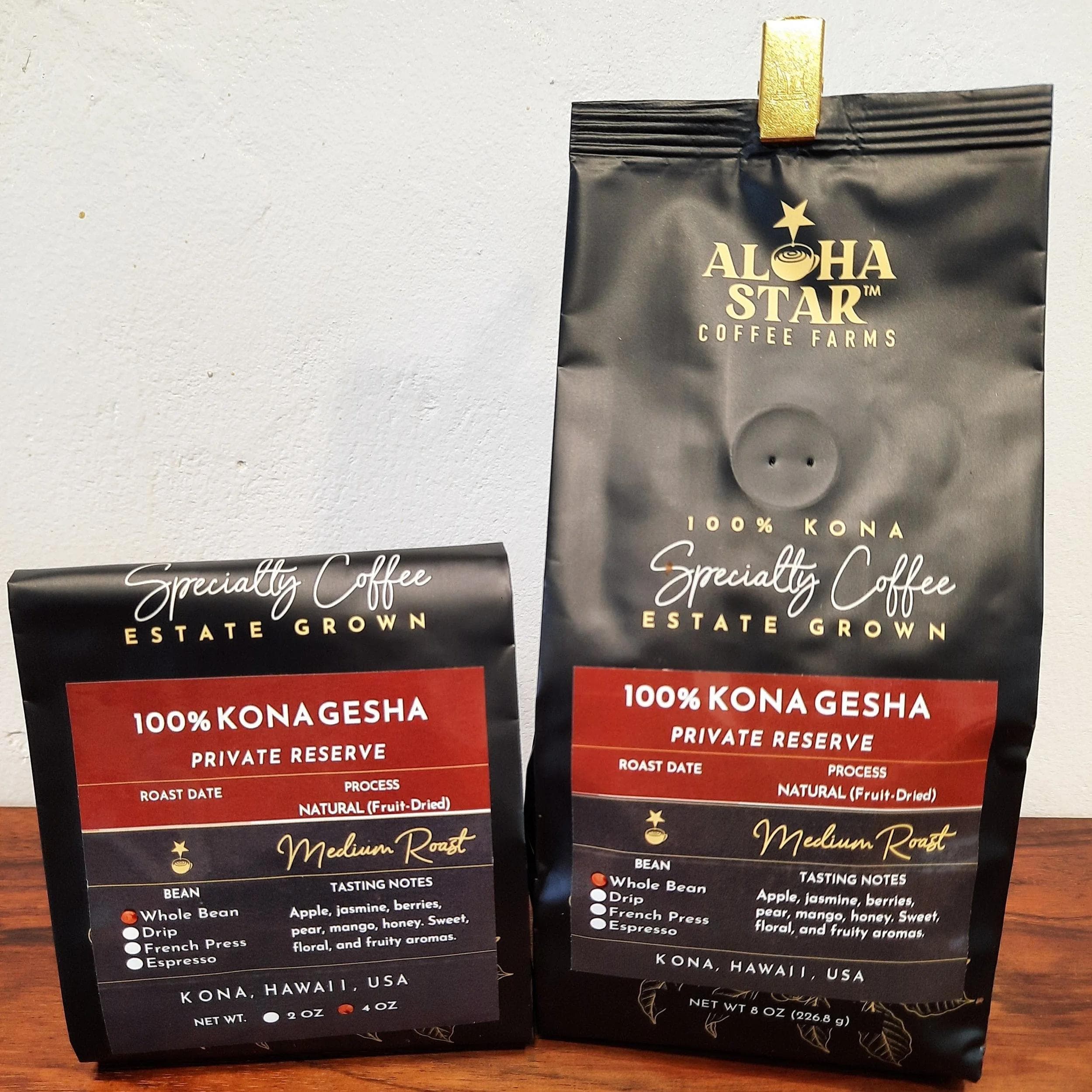 Image of Aloha Star Kona Coffee Gesha Private Reserve NATURAL Process