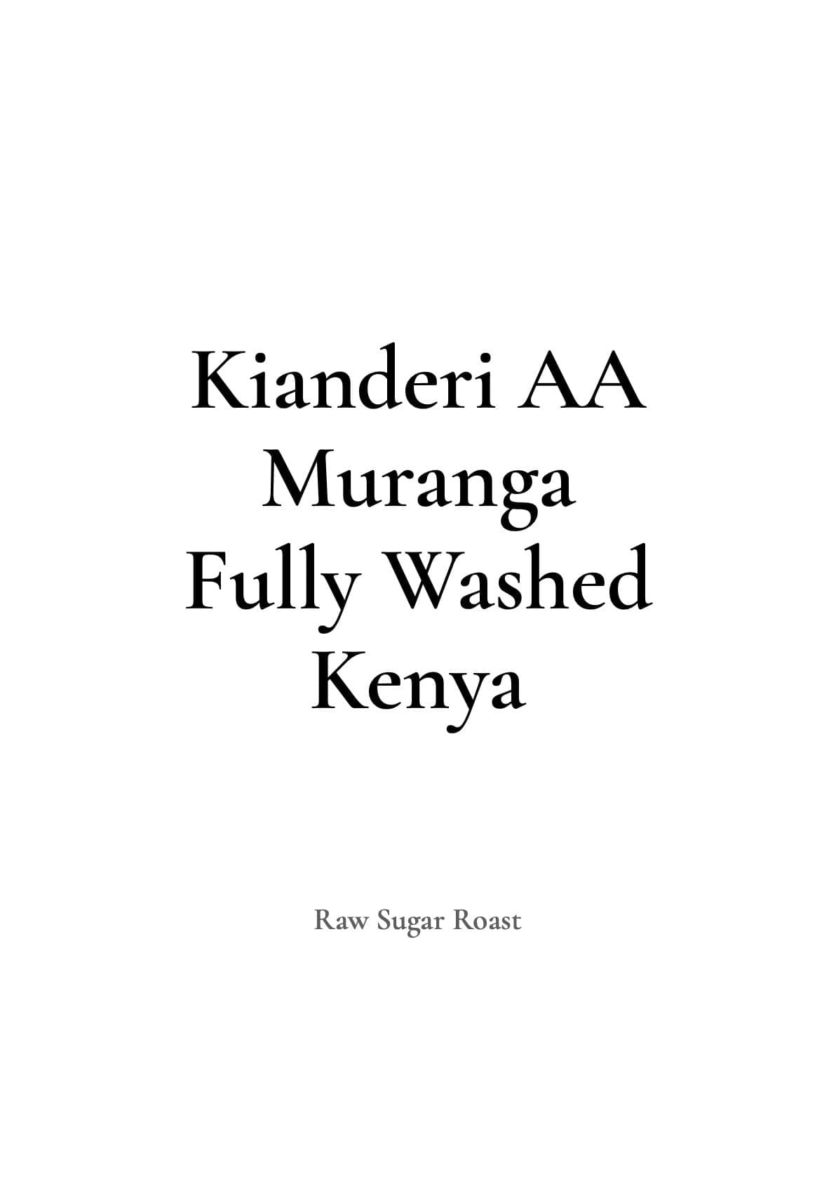 Image of Kenya | Kianderi AA