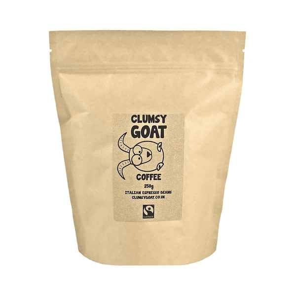 Image of Clumsy Goat Fairtrade Italian Espresso Coffee Beans - 100 Arabica