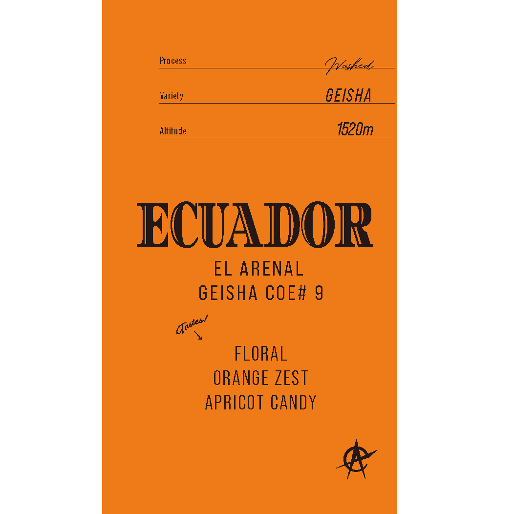 Image of Ecuador El Arenal Geisha COE# 9