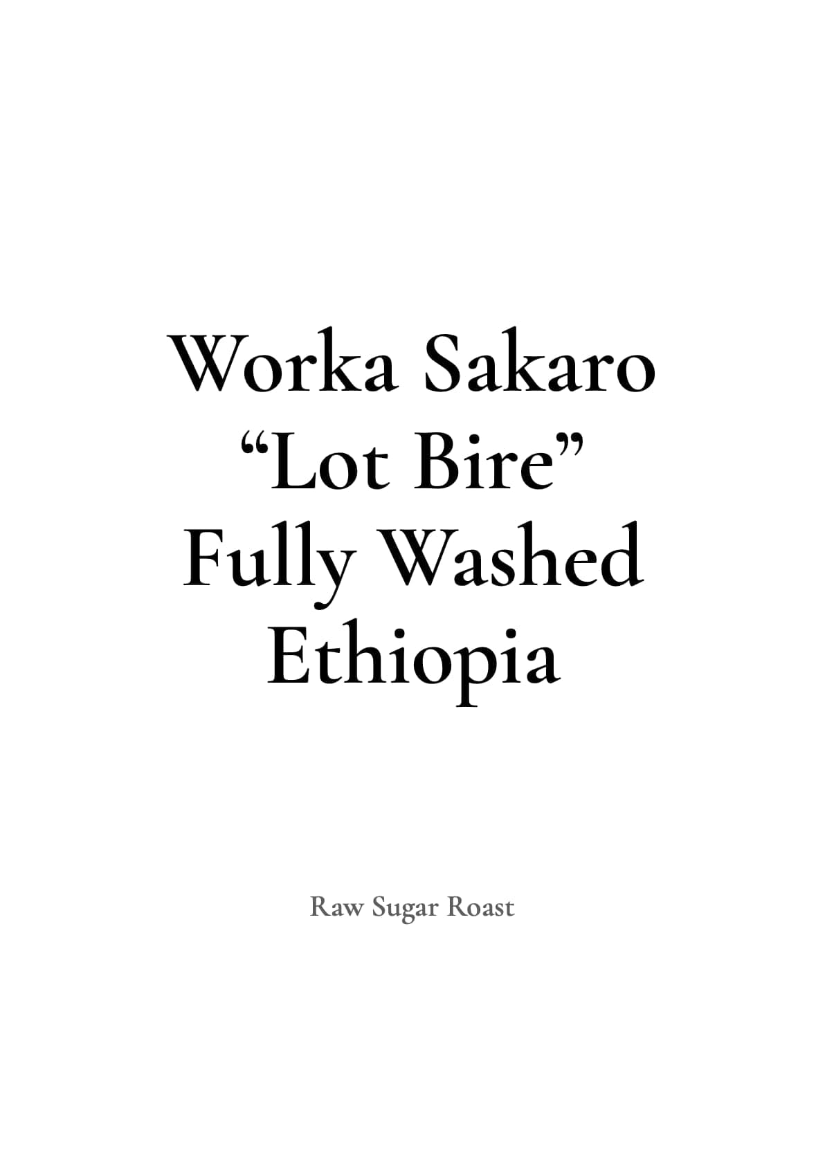 Image of Ethiopia Worka Sakaro -Lot Bire