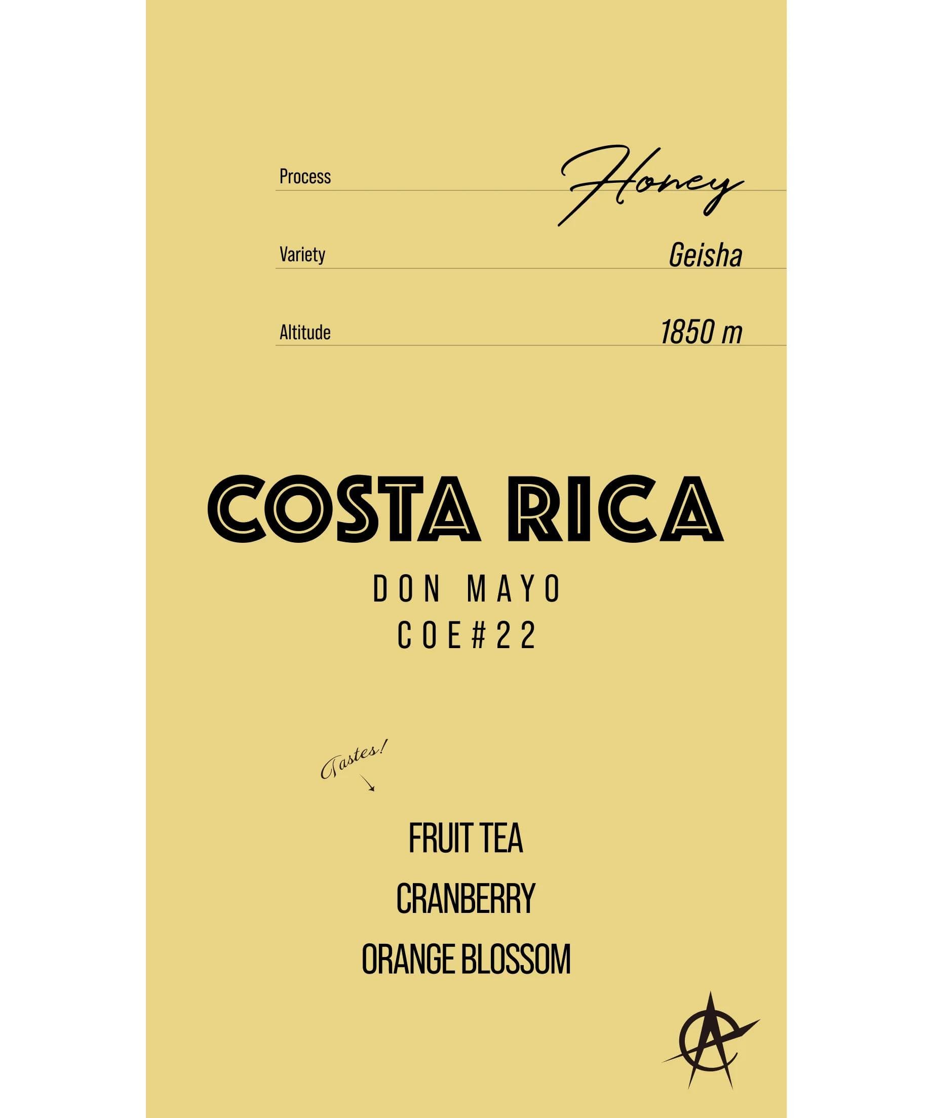 Image of Costa Rica Don Mayo COE#22, Geisha - Honey