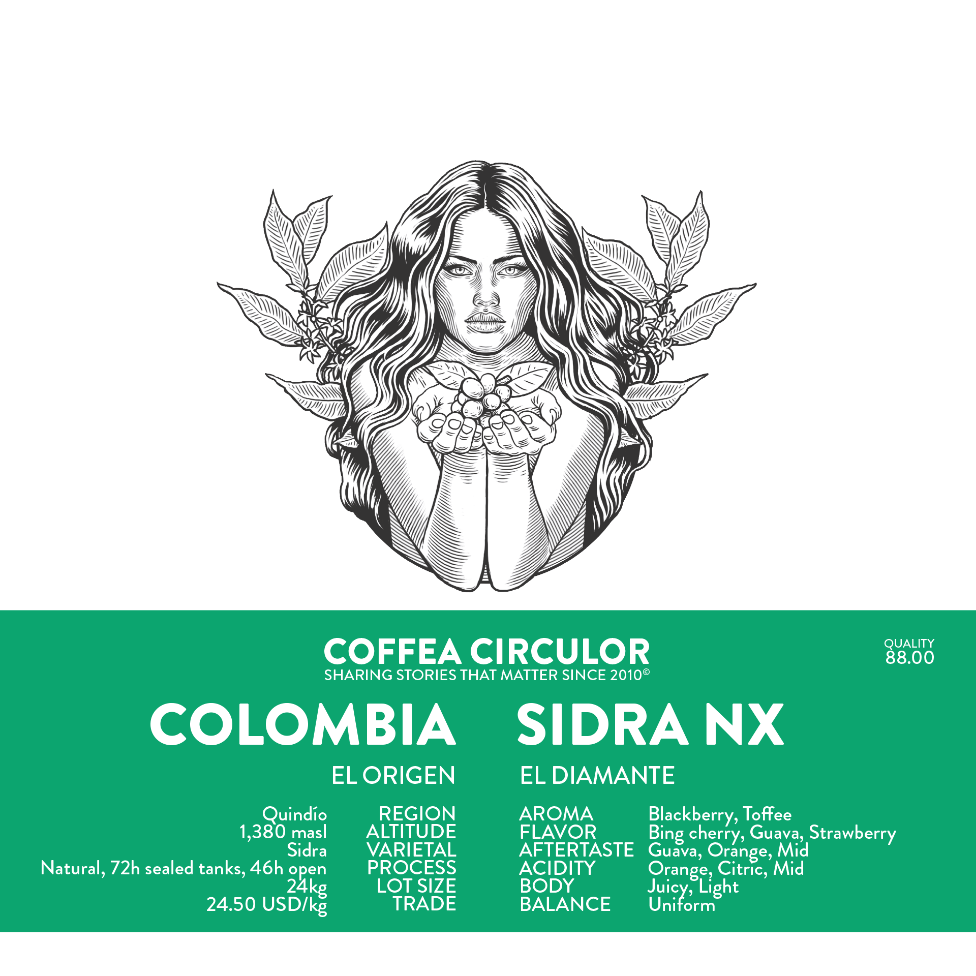Image of Colombia El Diamante Sidra Natural NX