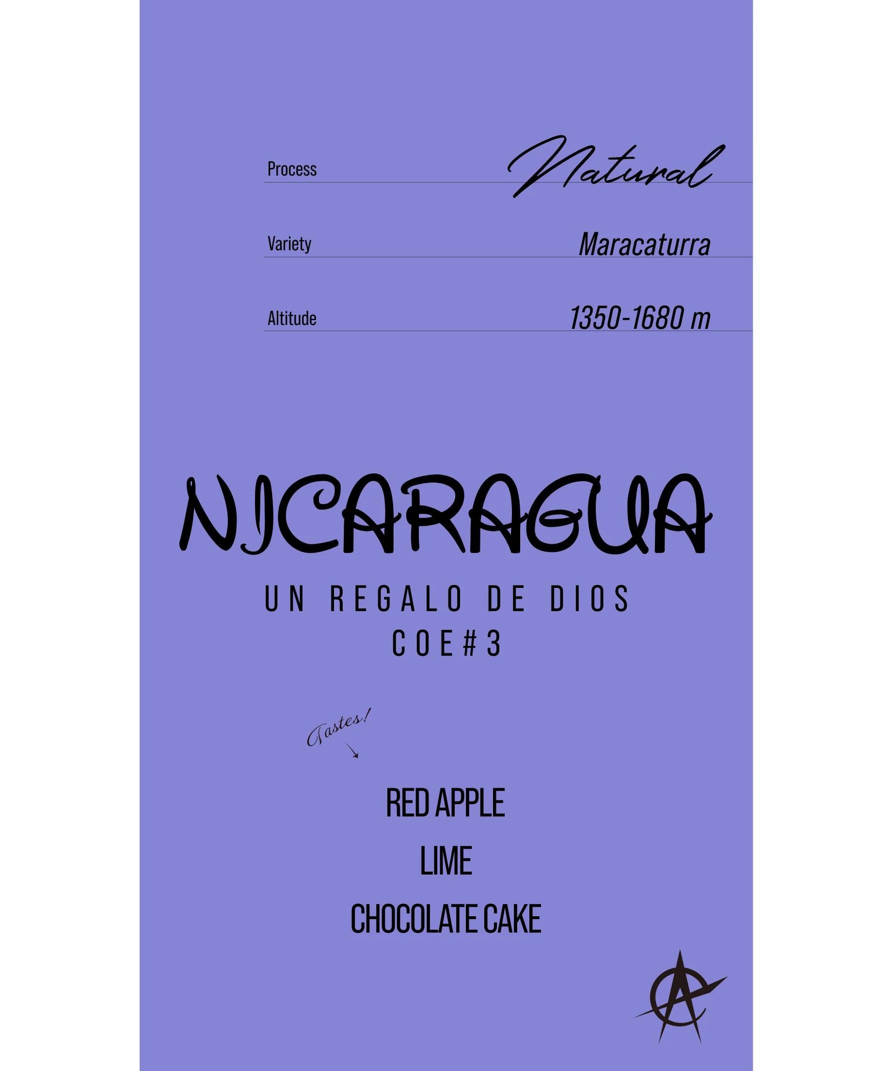 Image of Nicaragua Un Regalo De Dios COE#3, Maracaturra - Natural