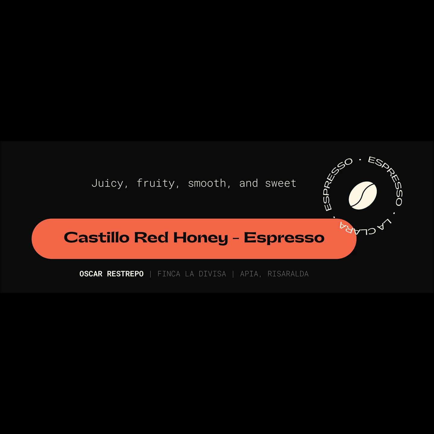 Image of Oscar Restrepo Finca La Divisa Castillo Red Honey - Espresso