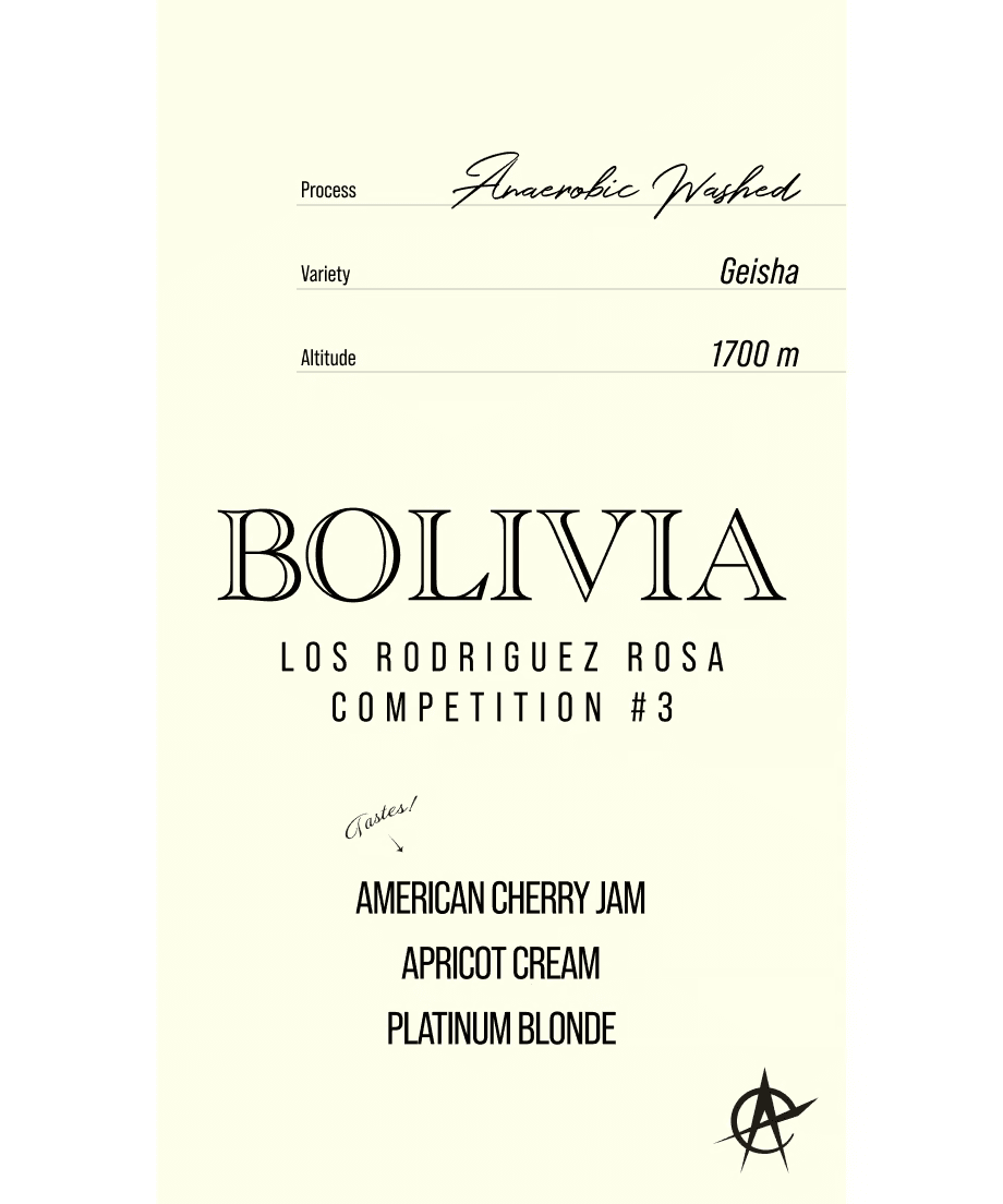 Image of Bolivia Los Rodriguez Rosa Competition #3 Geisha - Anaerobic Washed