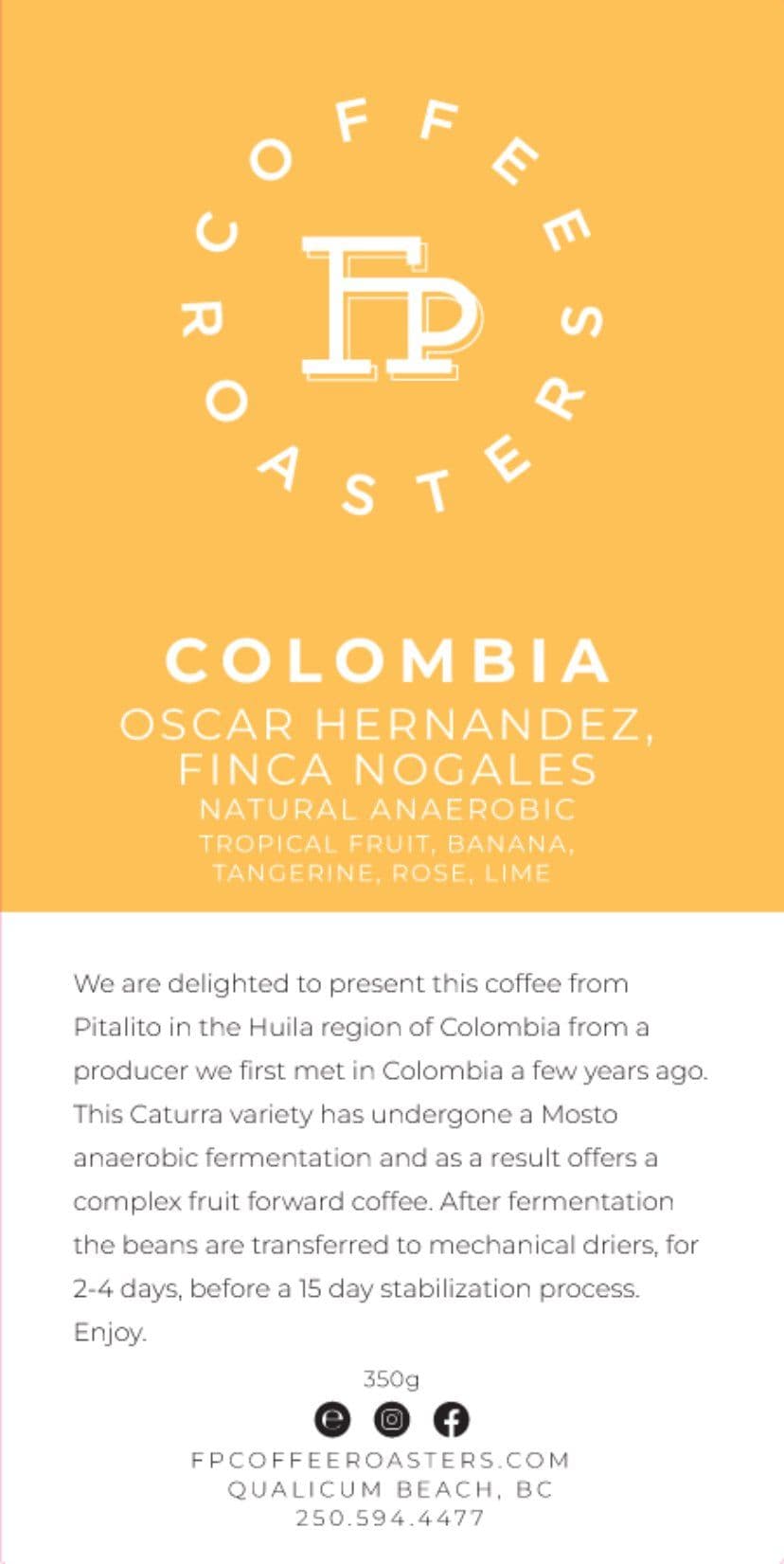 Image of Oscar Hernandez - Finca Nogales - Colombia - Natural Anaerobic