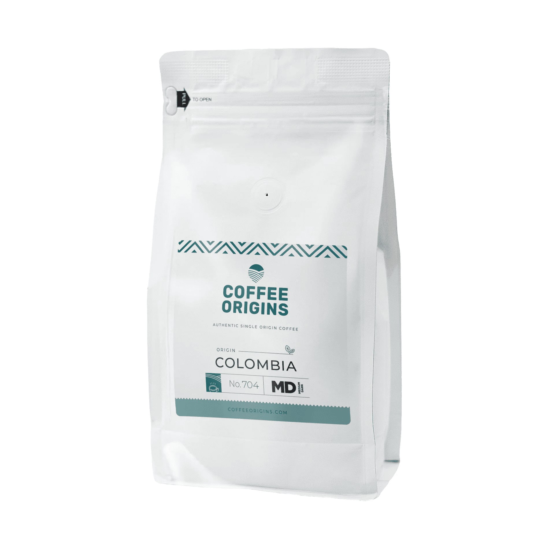 Image of No 704 Origin Colombia - Whole Bean or Ground Coffee - 12 