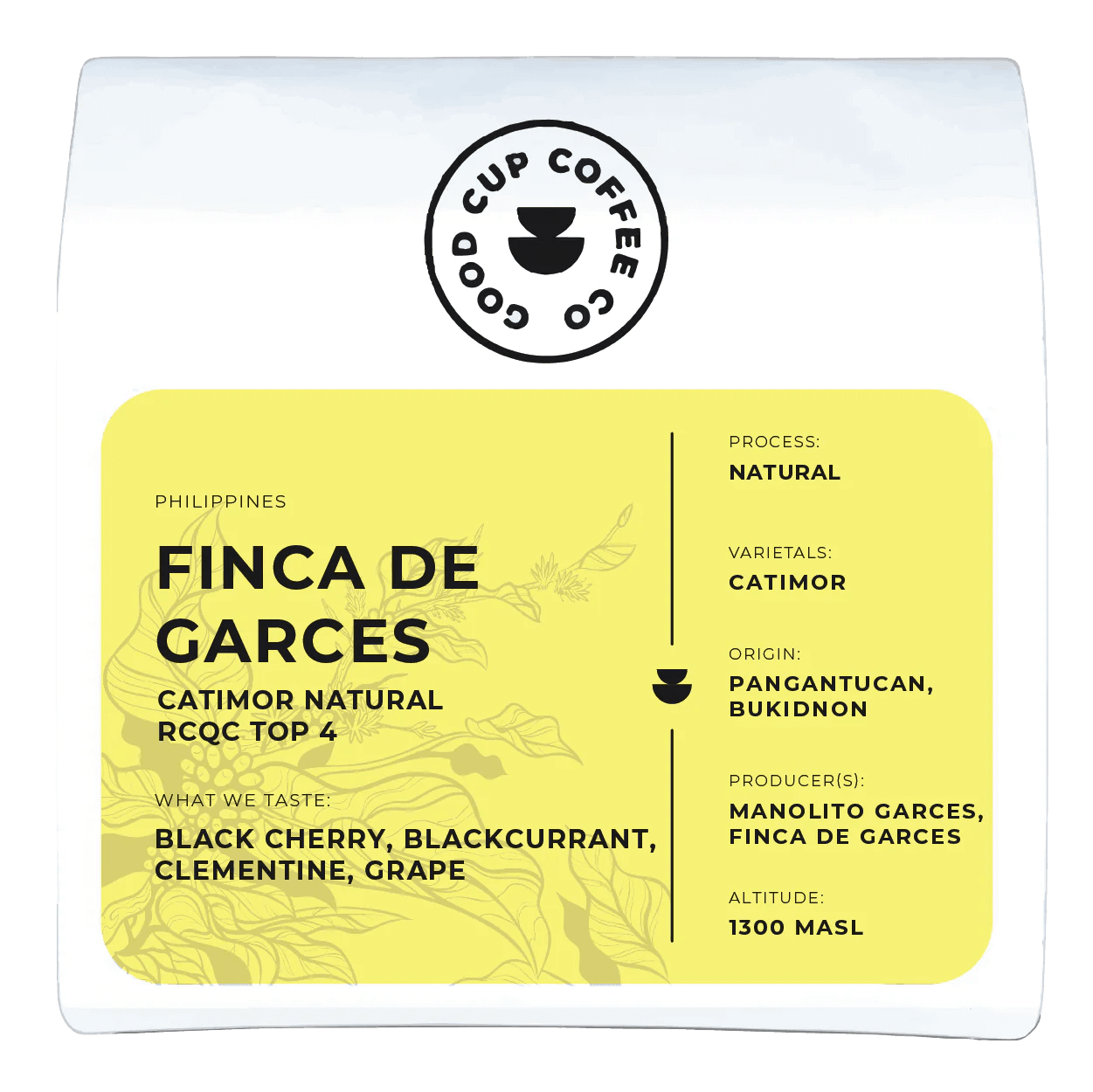 Image of Philippines Finca de Garces Catimor Natural RCQC Top 4
