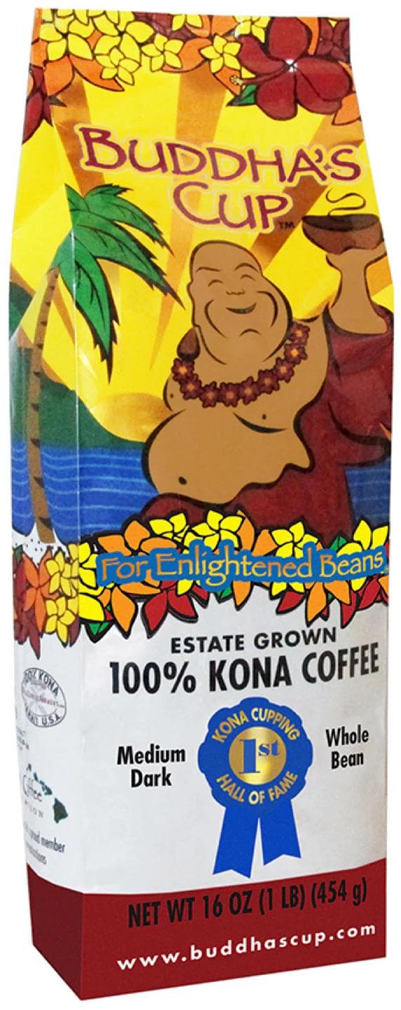 Image of Buddha's Cup 100% Kona Coffee, Medium/Dark Roast
